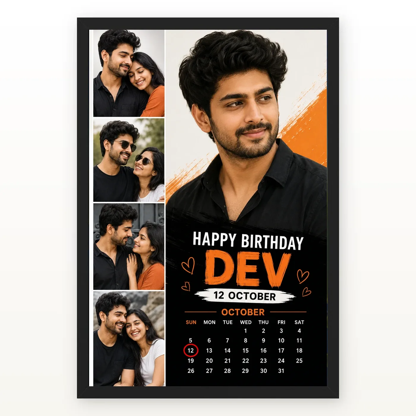 Customized Boyfriend Birthday Frame with Photo