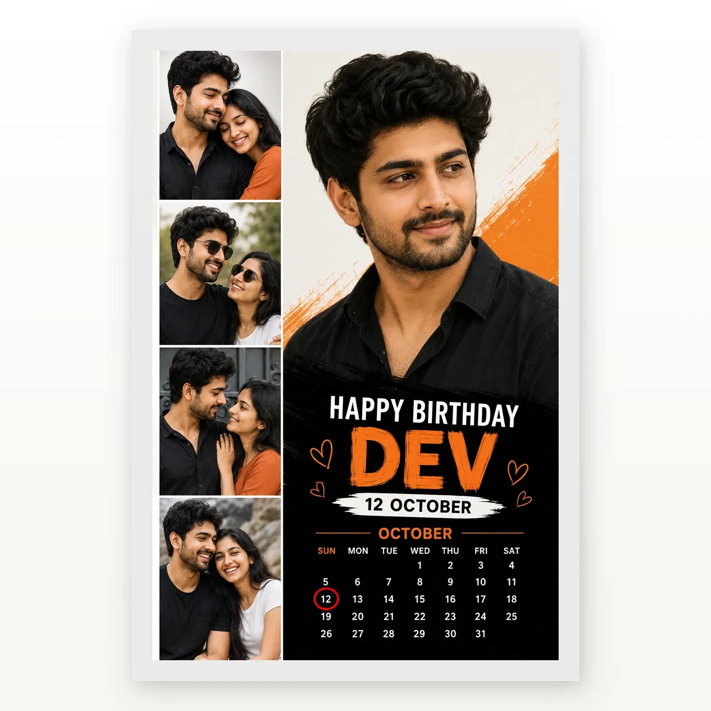 Customized Boyfriend Birthday Frame with Photo, view 2