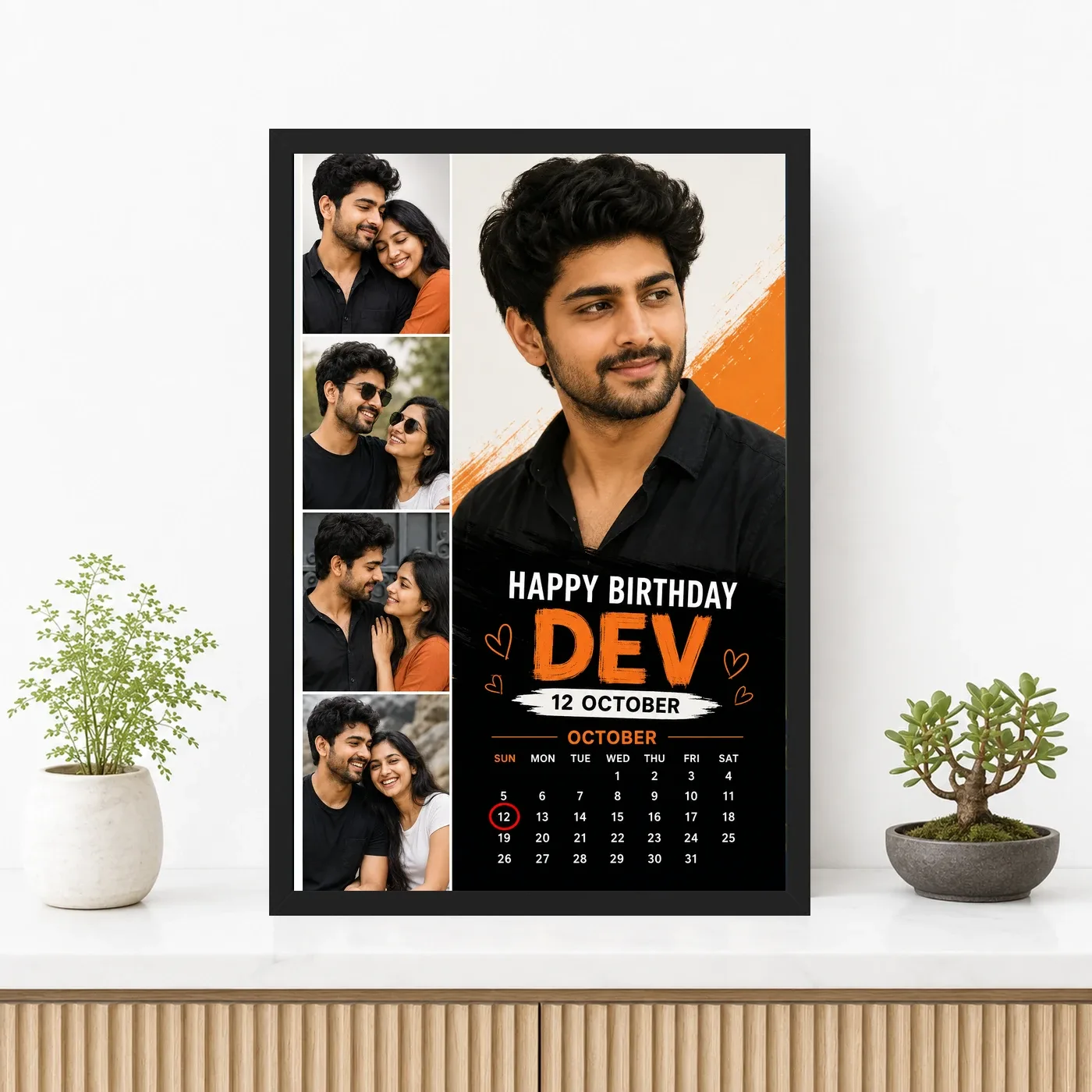 Customized Boyfriend Birthday Frame with Photo, view 3