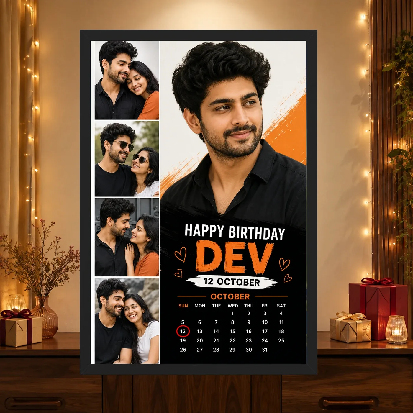 Customized Boyfriend Birthday Frame with Photo, view 4