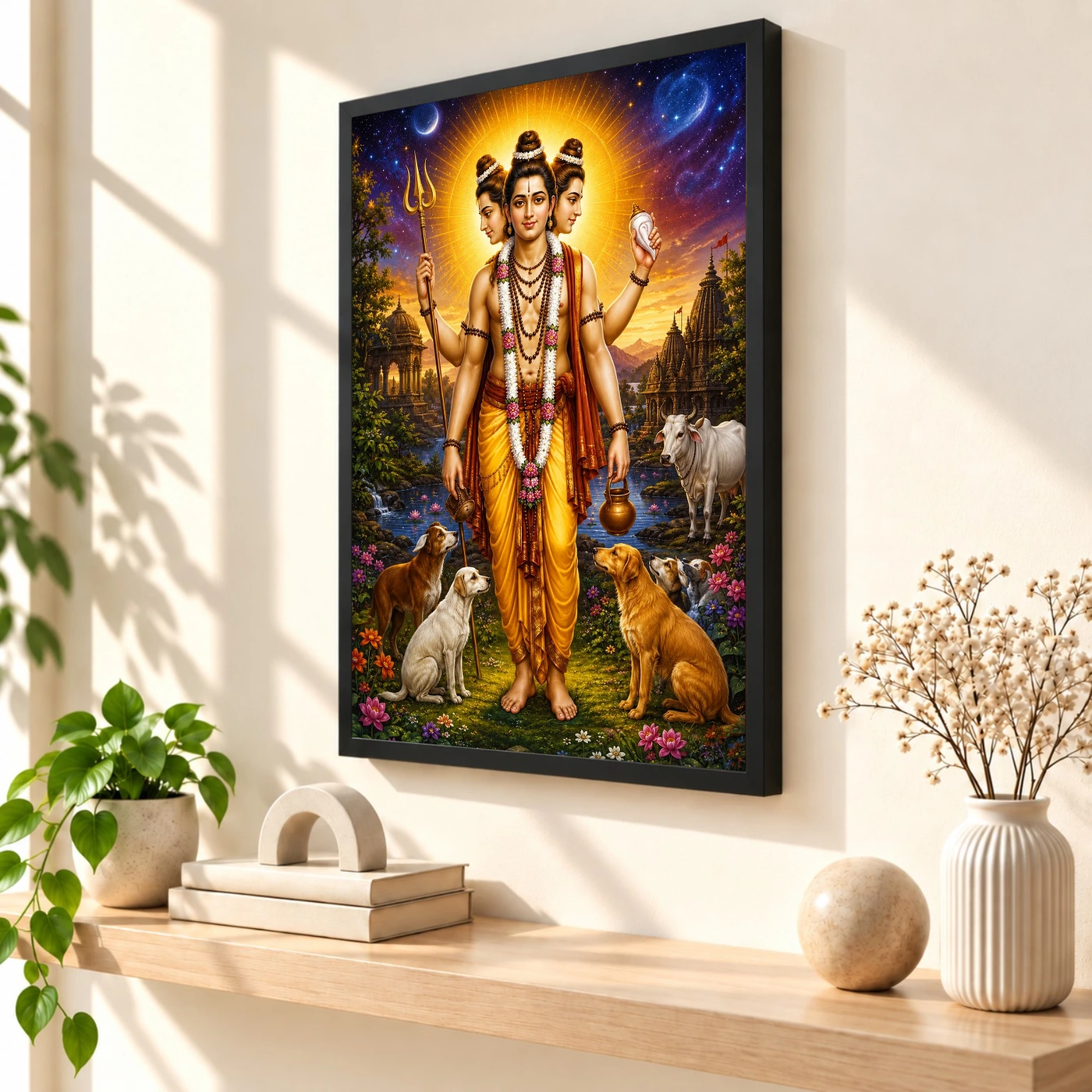 Dattatreya Cosmic Celestial Aura Photo Frame, view 2