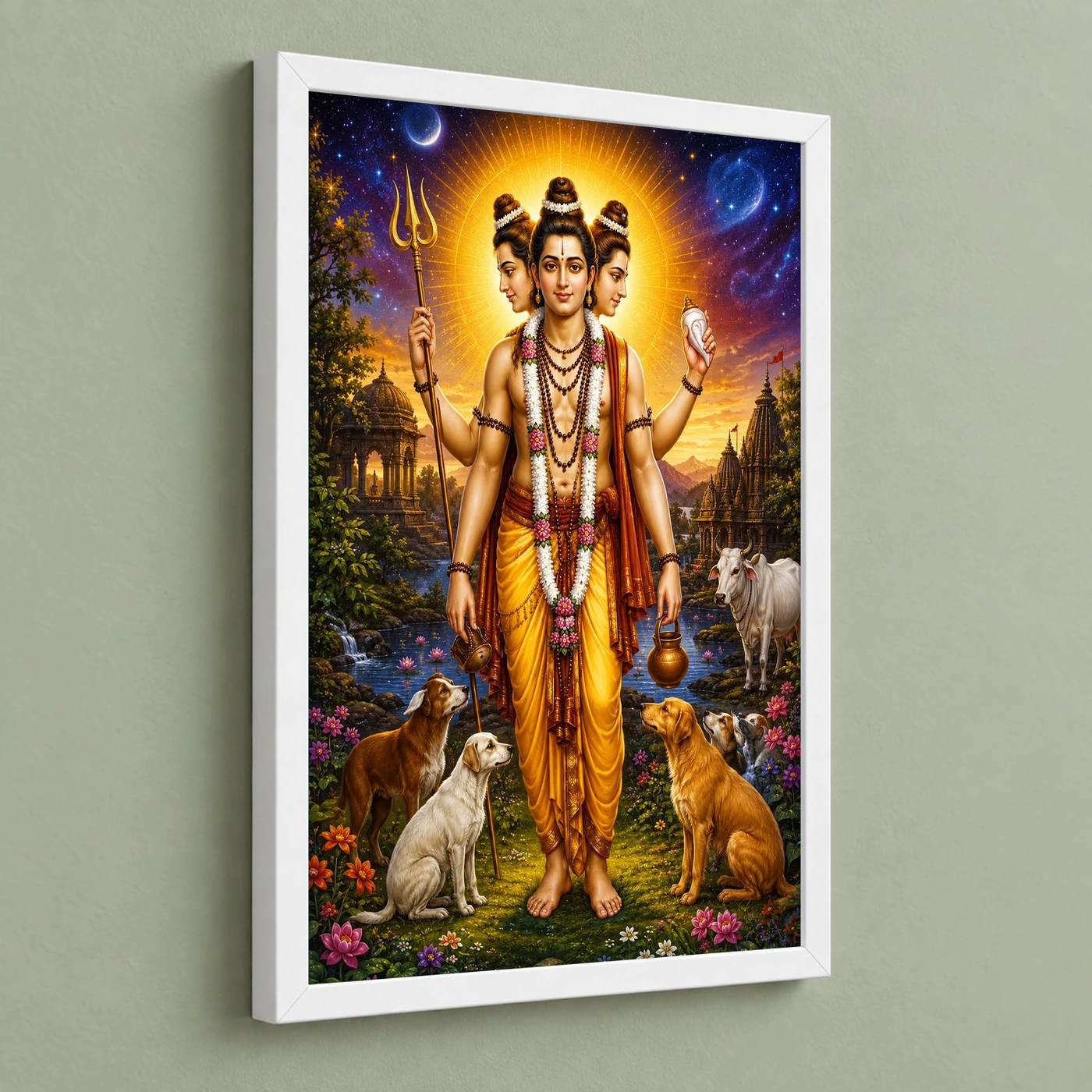 Dattatreya Cosmic Celestial Aura Photo Frame, view 5