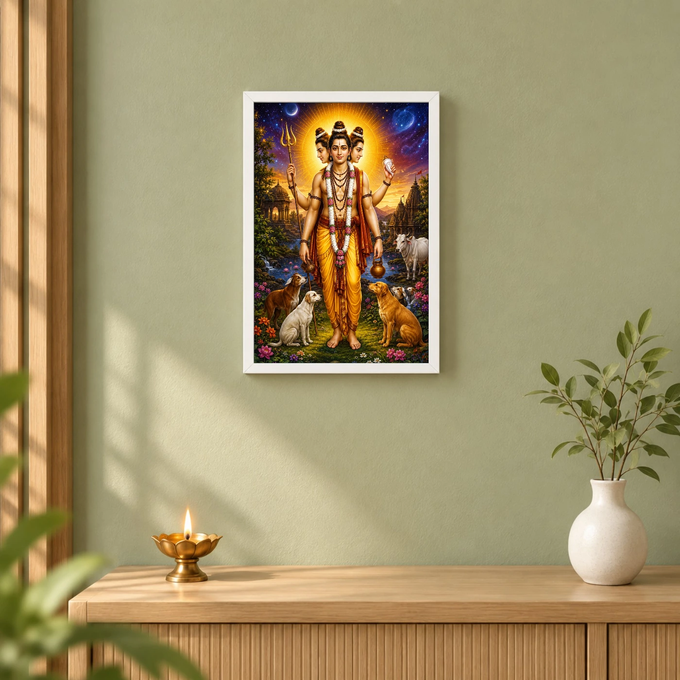 Dattatreya Cosmic Celestial Aura Photo Frame, view 6