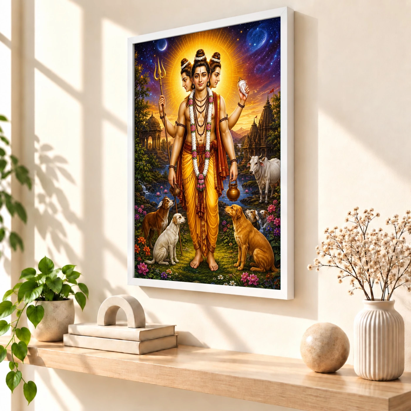 Dattatreya Cosmic Celestial Aura Photo Frame, view 7