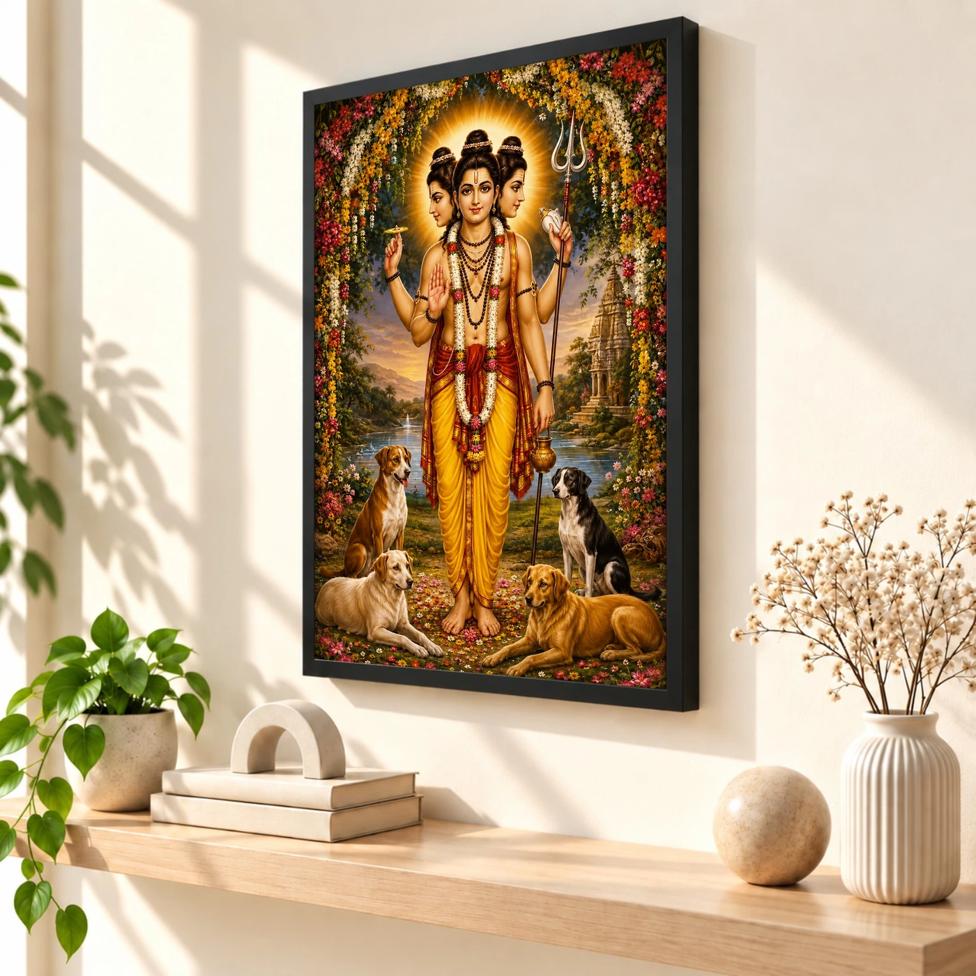 Dattatreya Grand Festival Flower Decoration Photo Frame, view 2