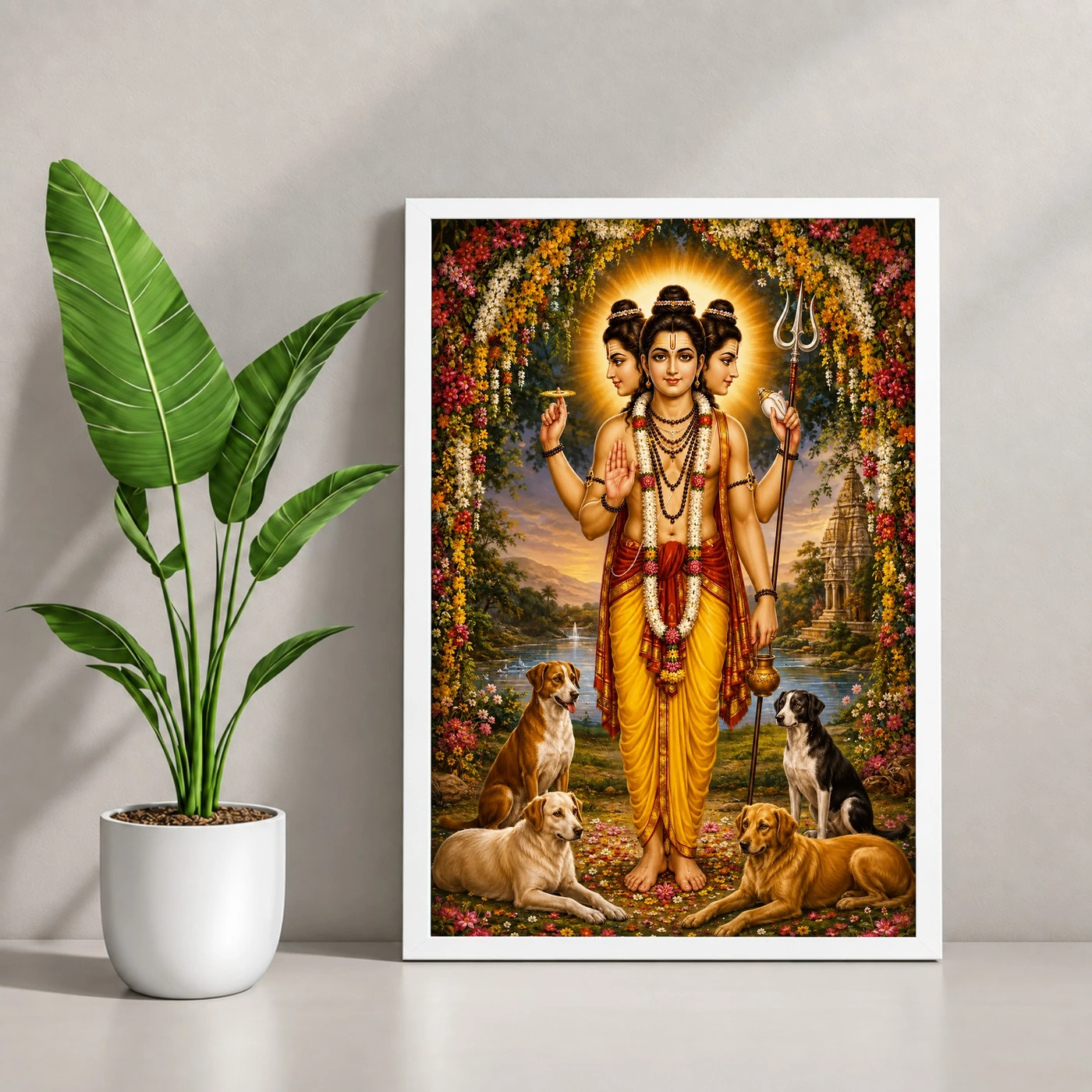 Dattatreya Grand Festival Flower Decoration Photo Frame, view 4