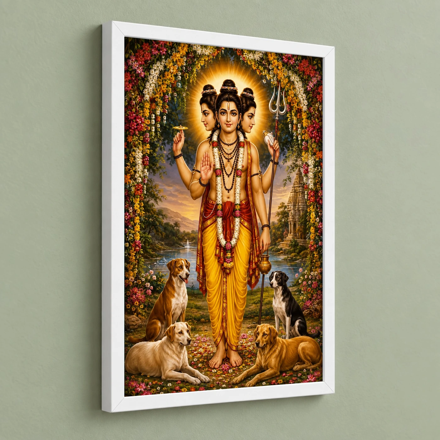 Dattatreya Grand Festival Flower Decoration Photo Frame, view 5