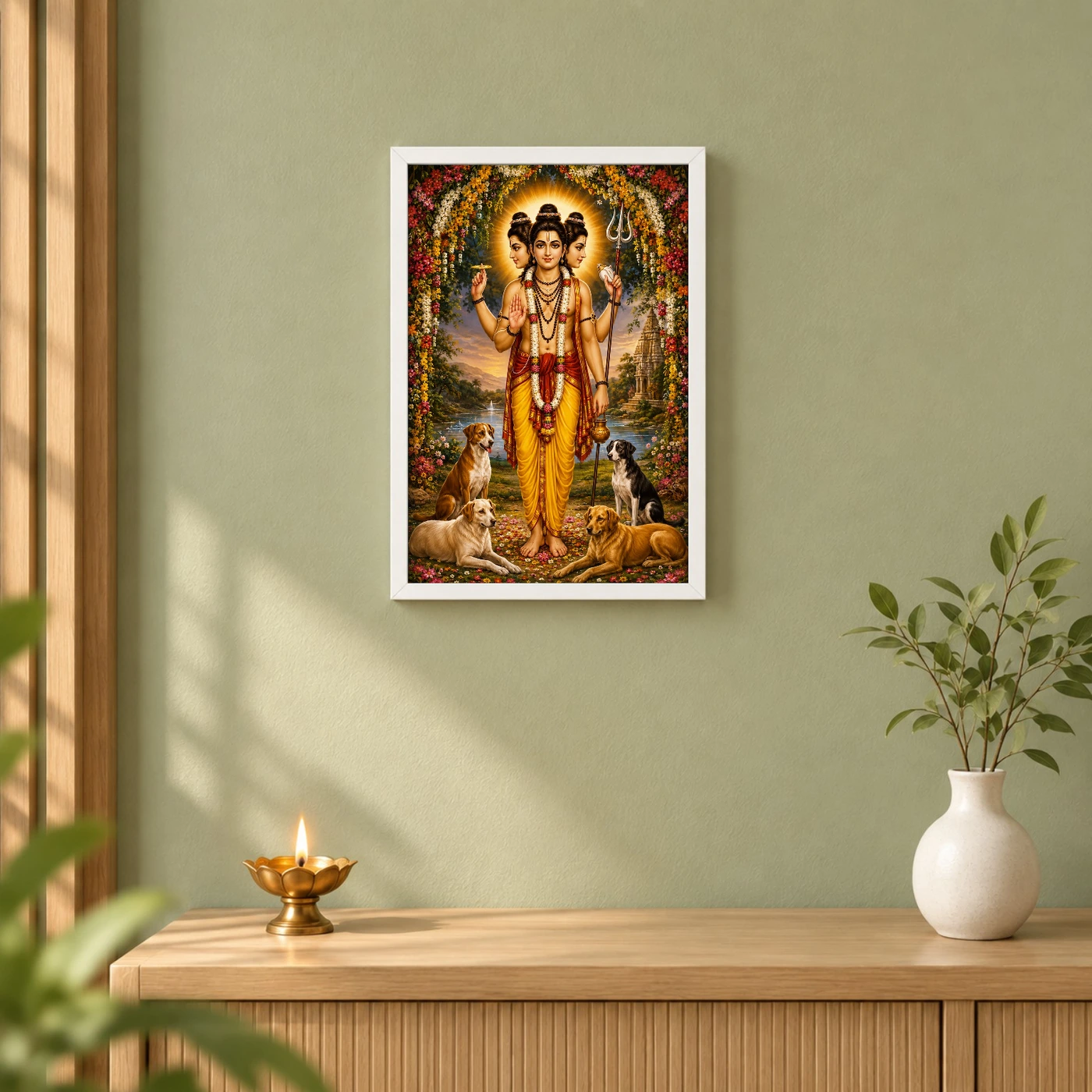 Dattatreya Grand Festival Flower Decoration Photo Frame, view 6