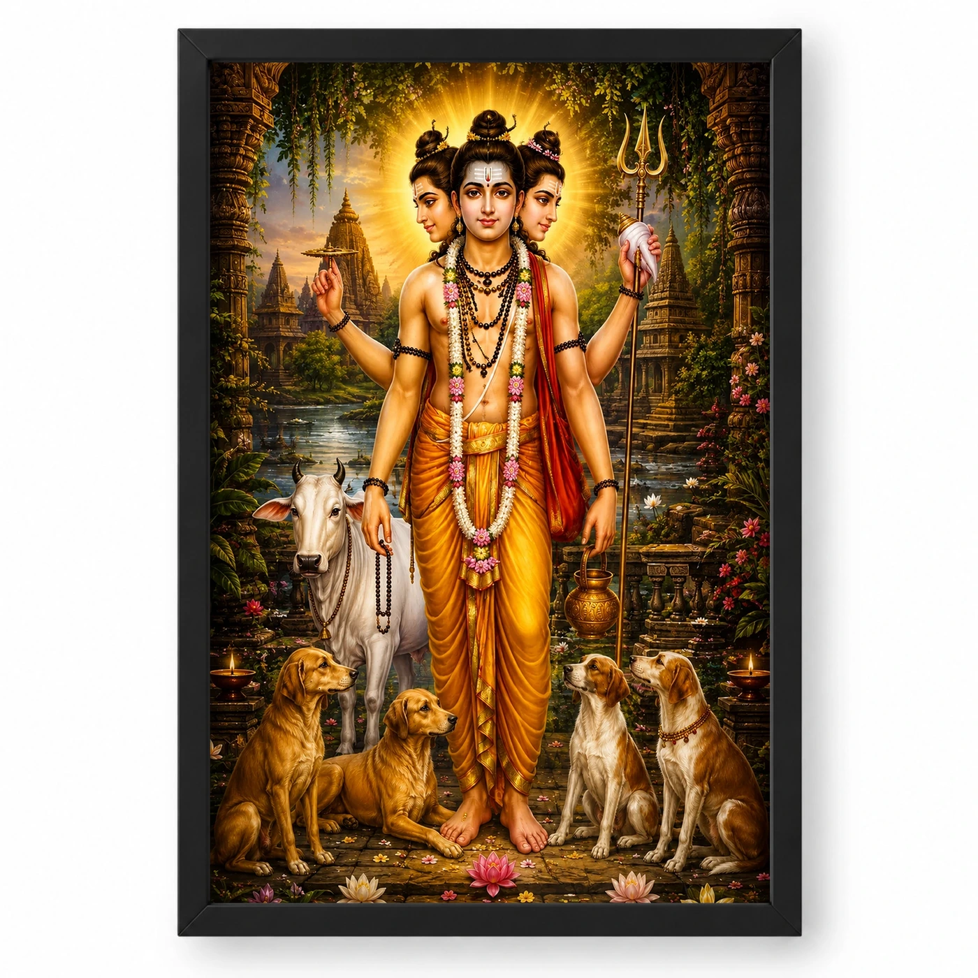 Dattatreya Heritage Temple Architecture Backdrop Photo Frame