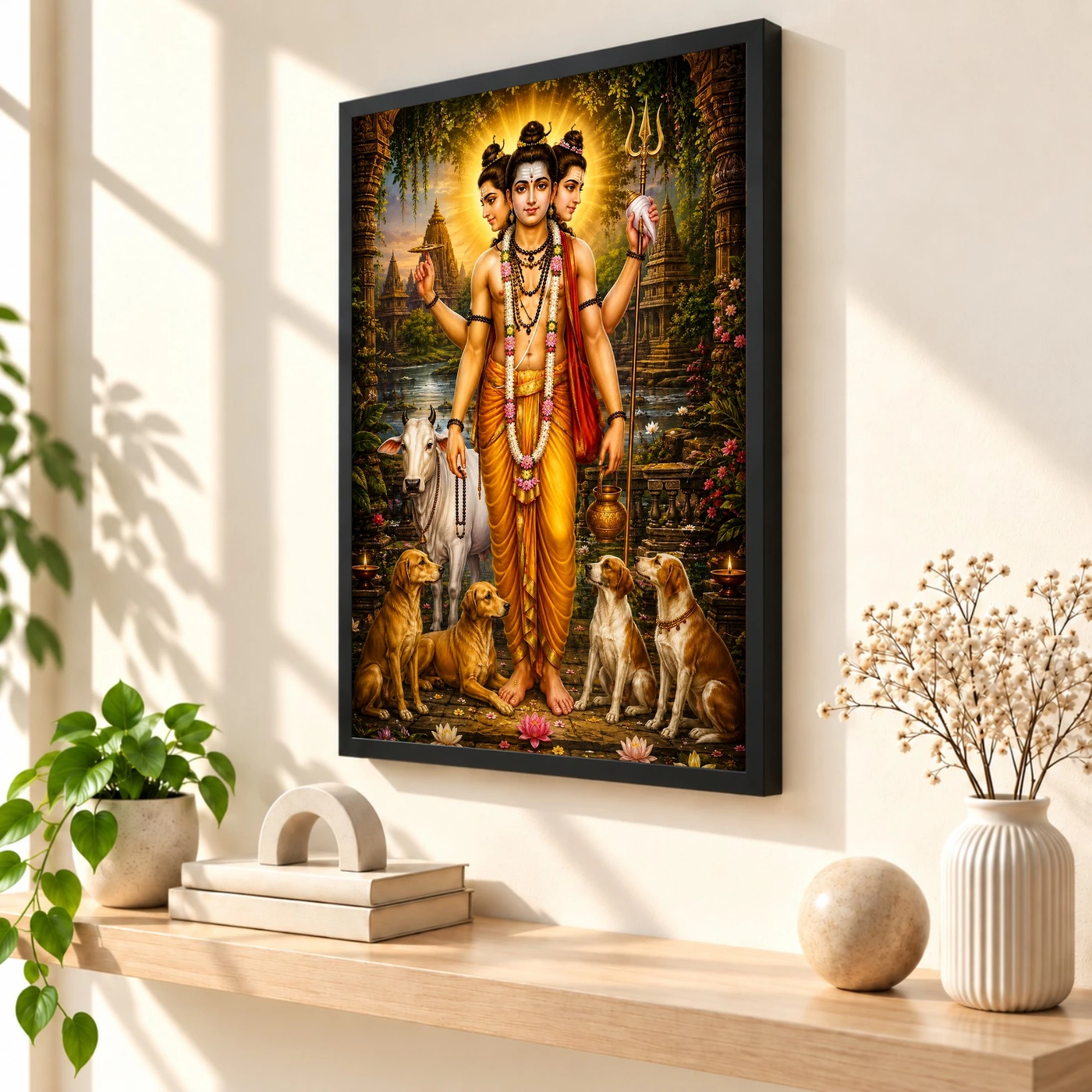 Dattatreya Heritage Temple Architecture Backdrop Photo Frame, view 2