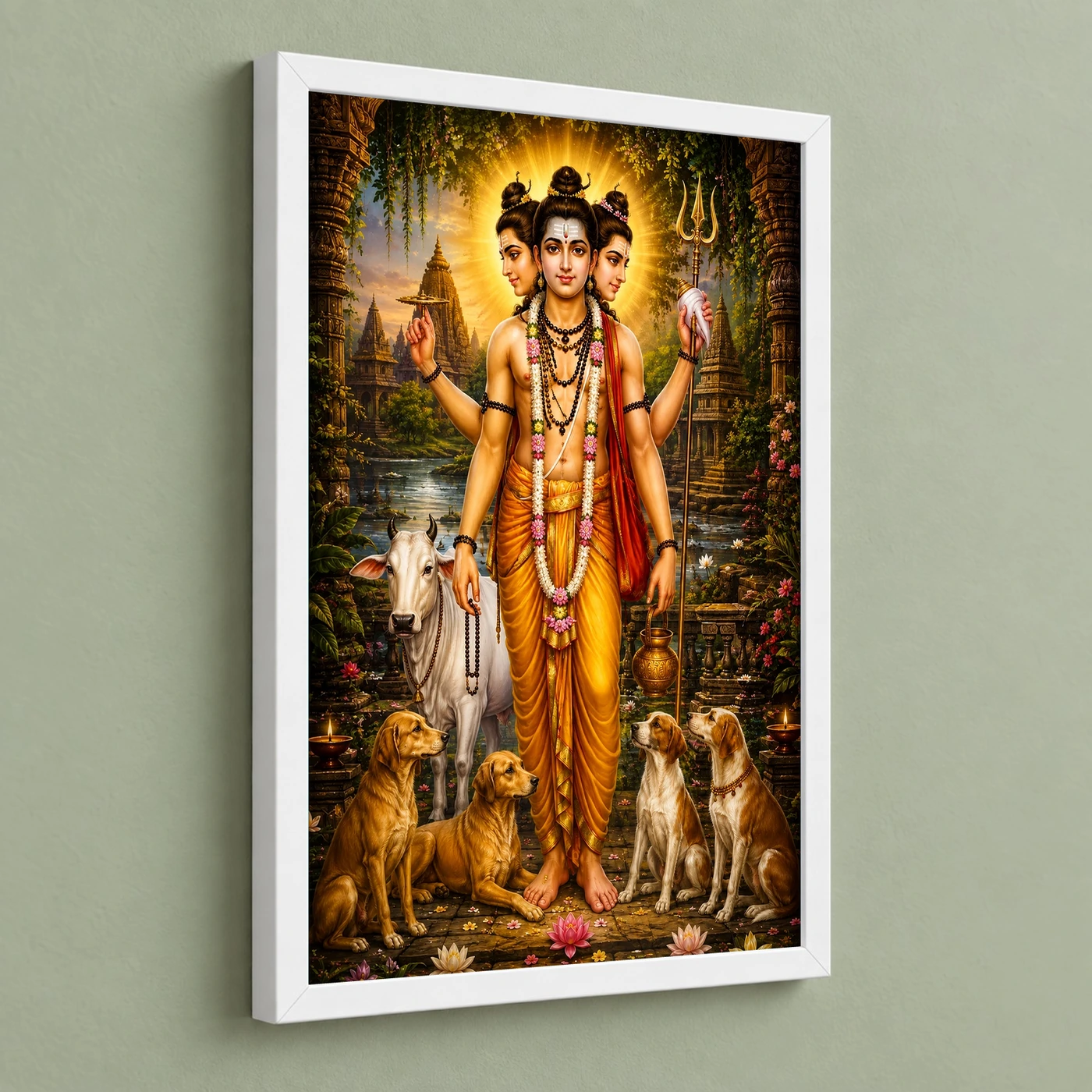 Dattatreya Heritage Temple Architecture Backdrop Photo Frame, view 5