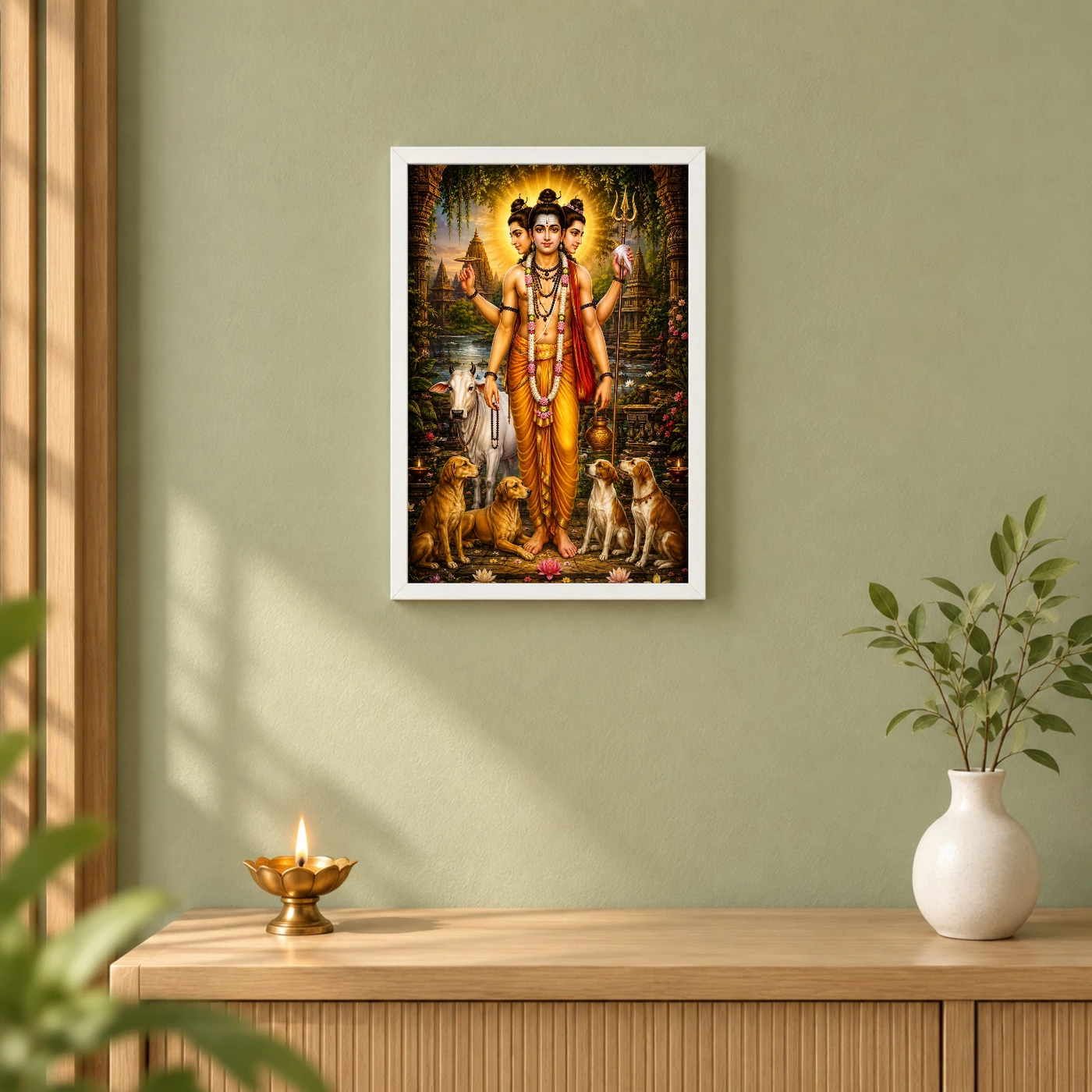 Dattatreya Heritage Temple Architecture Backdrop Photo Frame, view 6