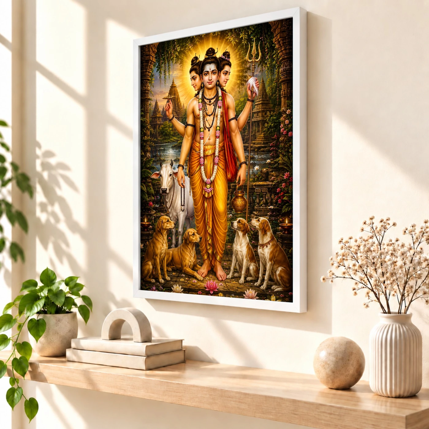 Dattatreya Heritage Temple Architecture Backdrop Photo Frame, view 7