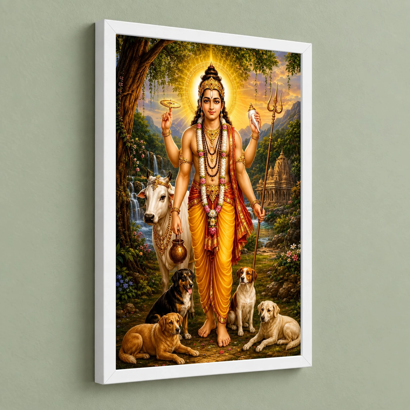 Dattatreya Peaceful Home Mandir Composition Photo Frame, view 5