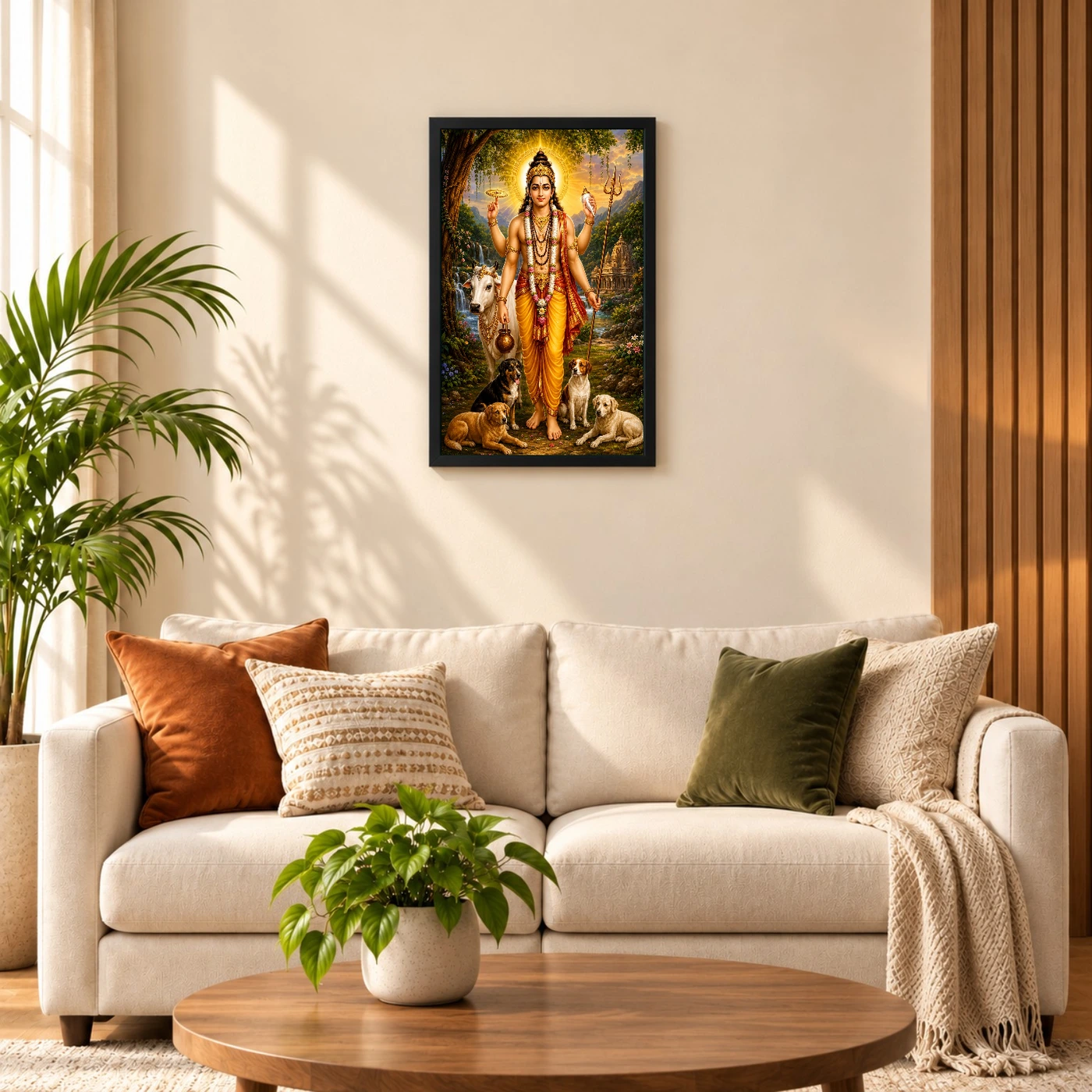 Dattatreya Peaceful Home Mandir Composition Photo Frame, view 8