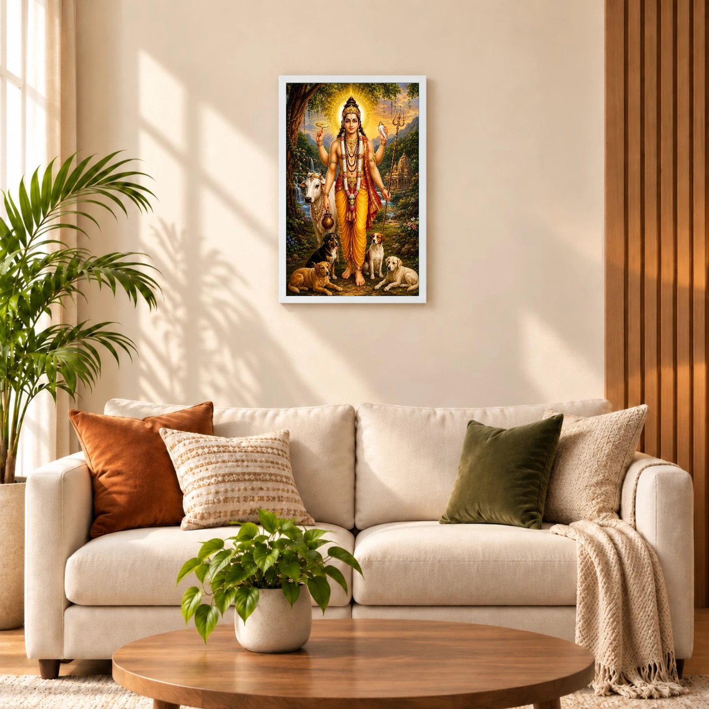 Dattatreya Peaceful Home Mandir Composition Photo Frame, view 9