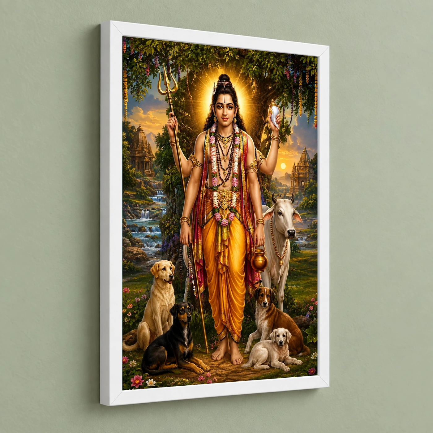 Dattatreya Royal Jewel-Toned Portrait Photo Frame, view 5