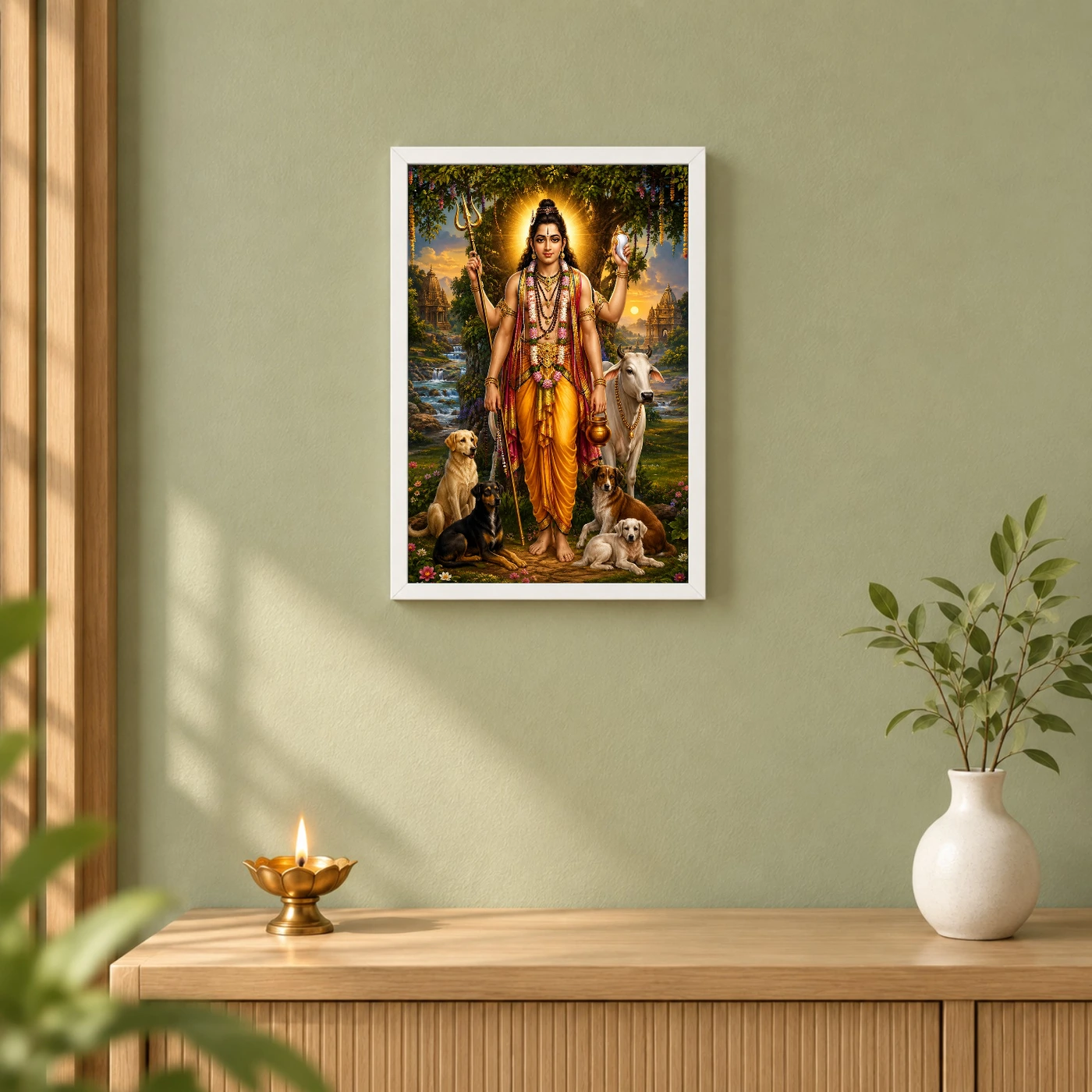 Dattatreya Royal Jewel-Toned Portrait Photo Frame, view 6