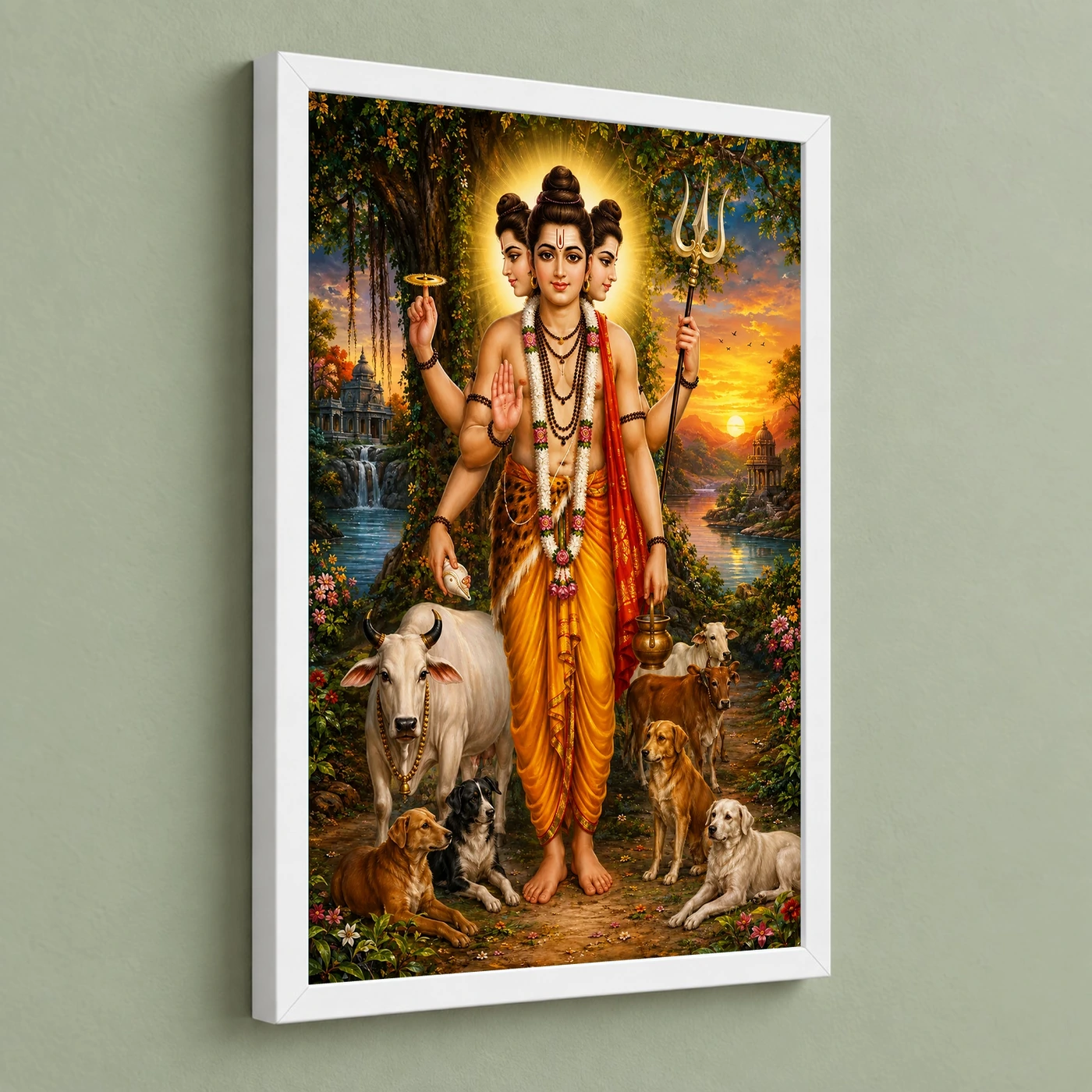 Dattatreya Serene Sunrise Blessing Photo Frame, view 5
