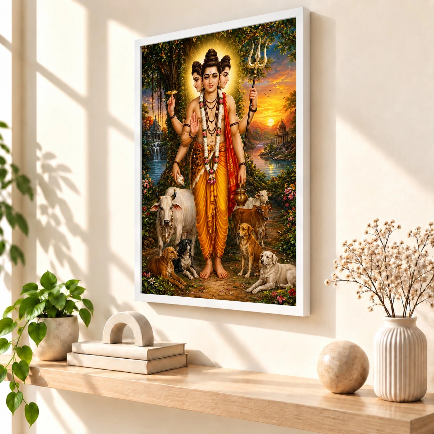 Dattatreya Serene Sunrise Blessing Photo Frame, view 7