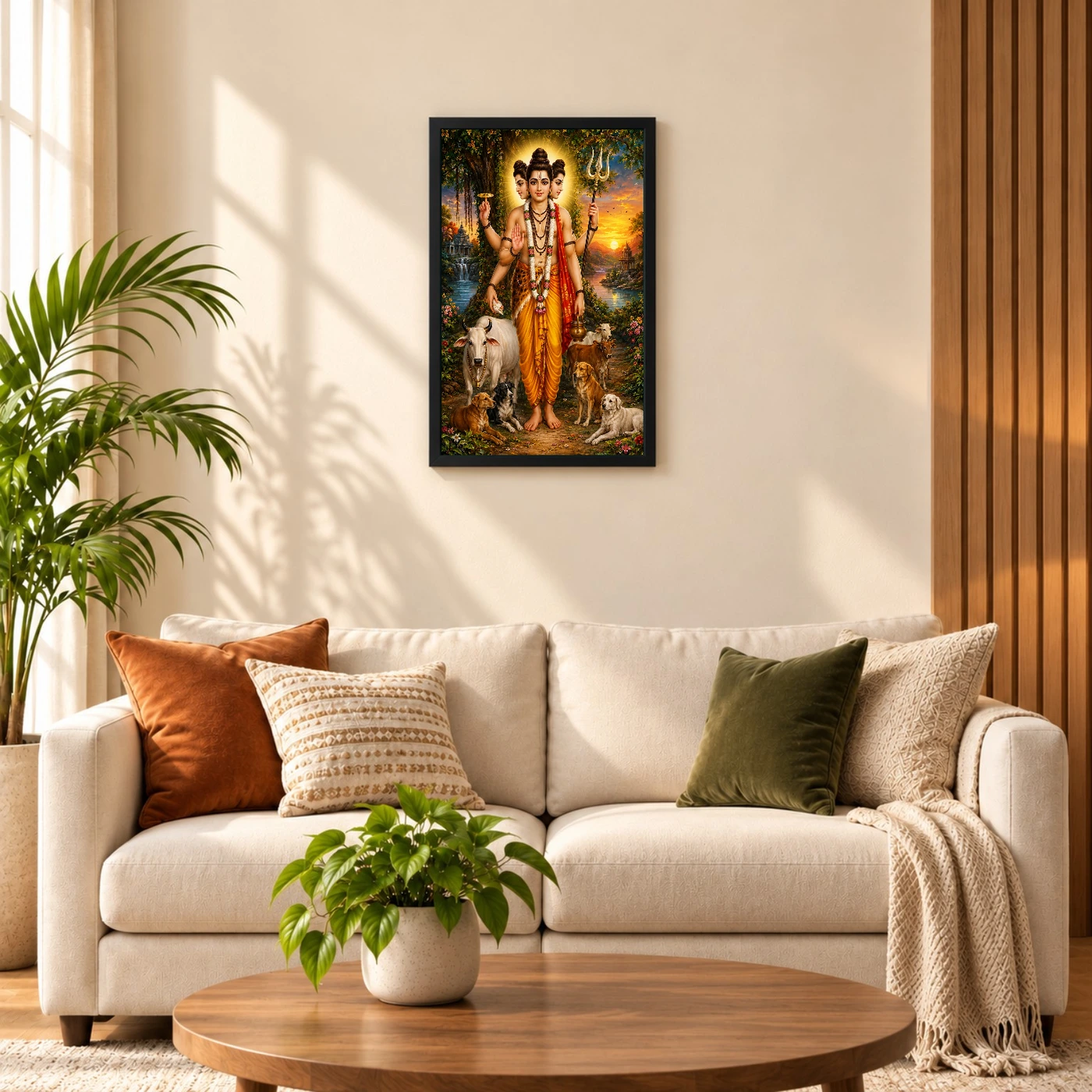 Dattatreya Serene Sunrise Blessing Photo Frame, view 8