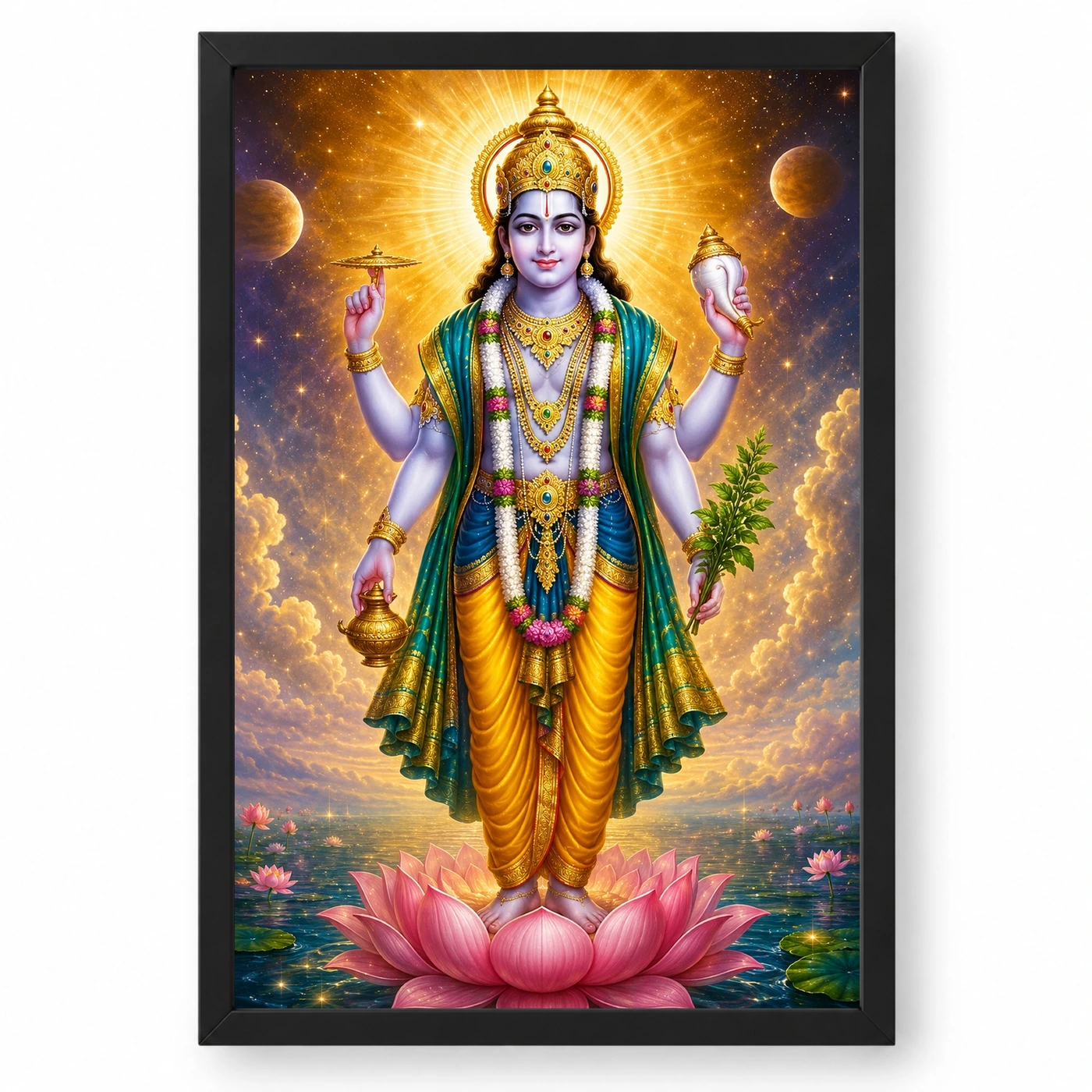 Dhanvantari Cosmic Celestial Aura Photo Frame