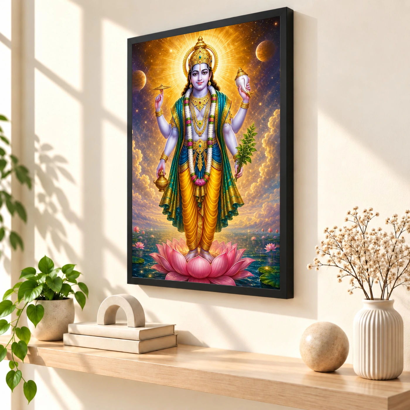 Dhanvantari Cosmic Celestial Aura Photo Frame, view 2