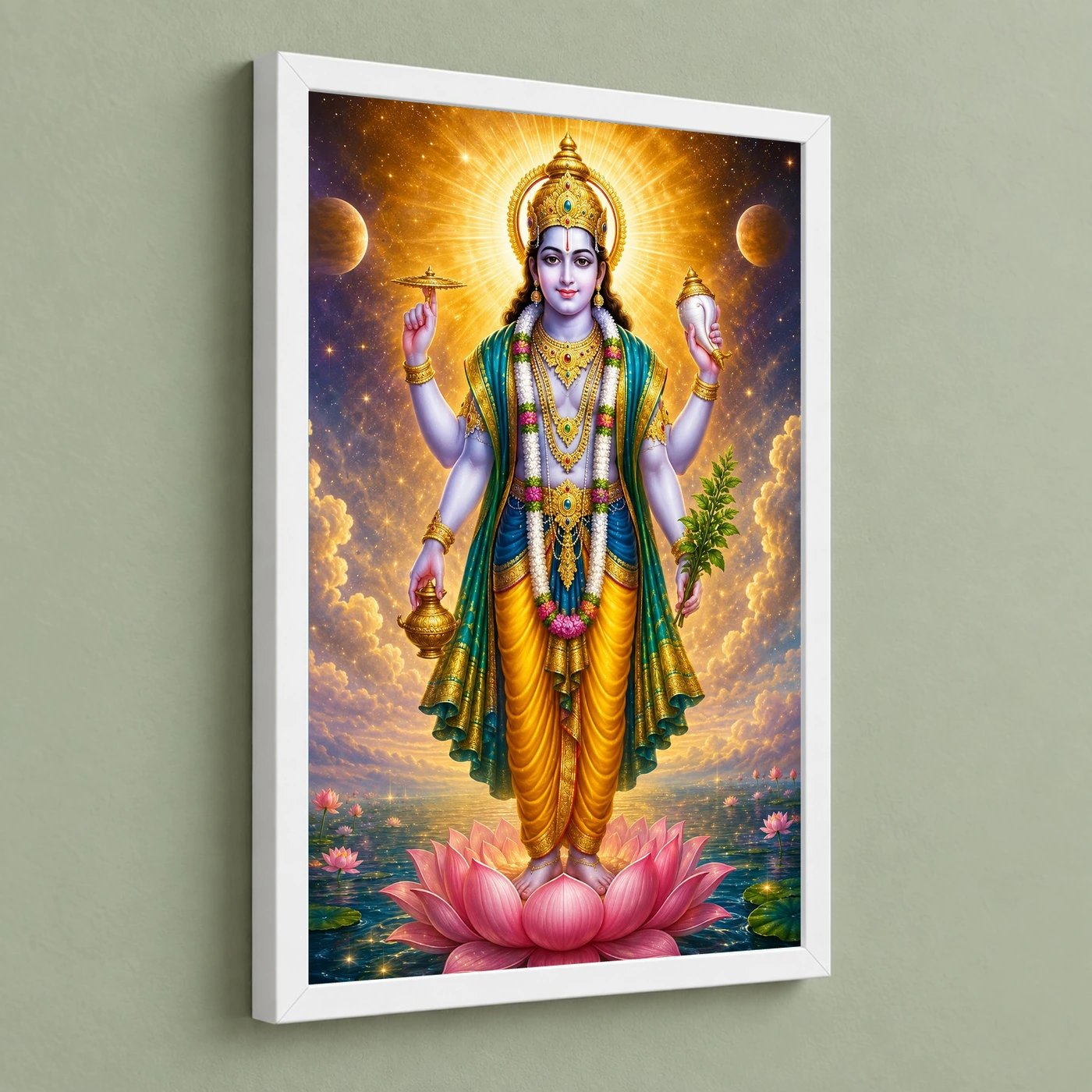 Dhanvantari Cosmic Celestial Aura Photo Frame, view 5
