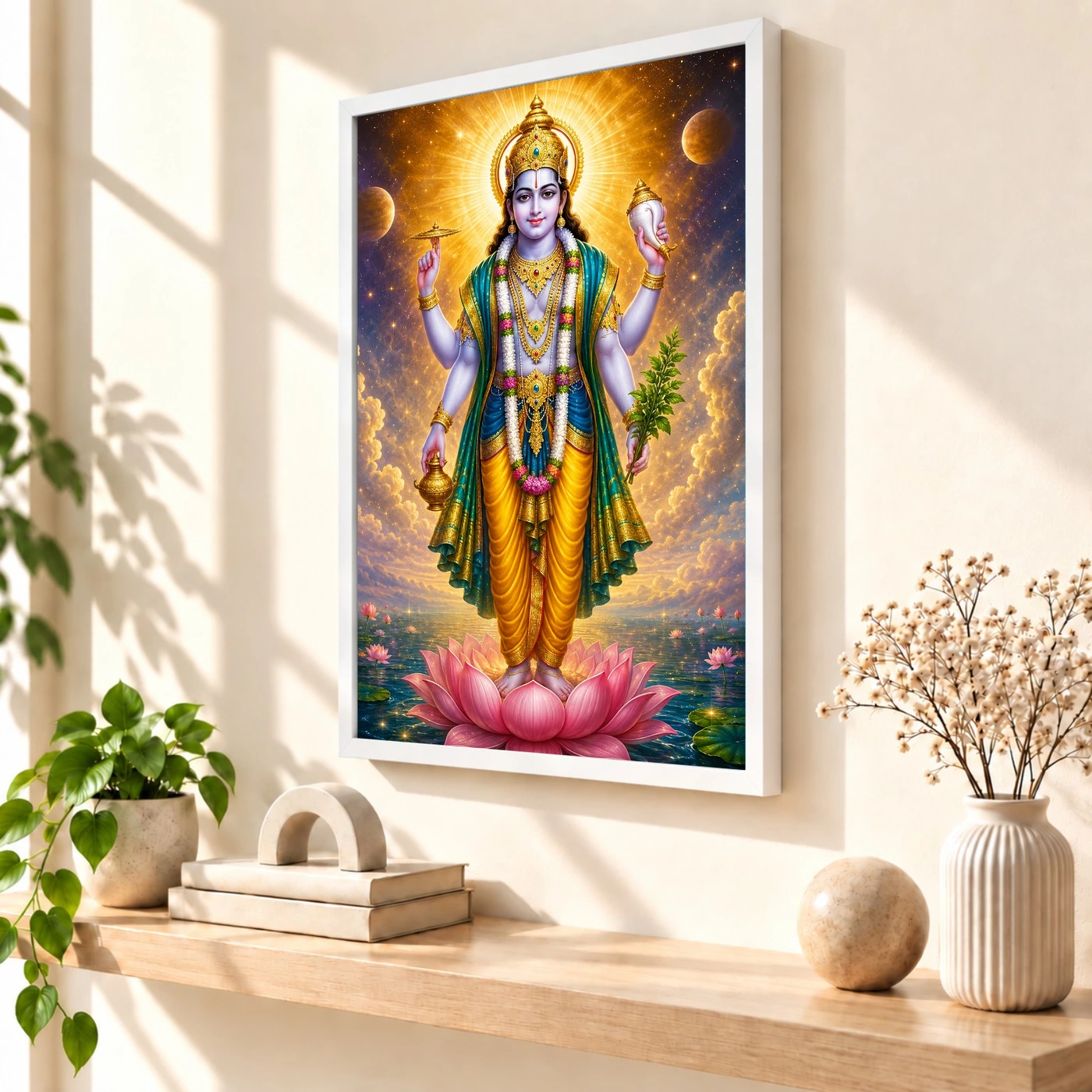 Dhanvantari Cosmic Celestial Aura Photo Frame, view 7