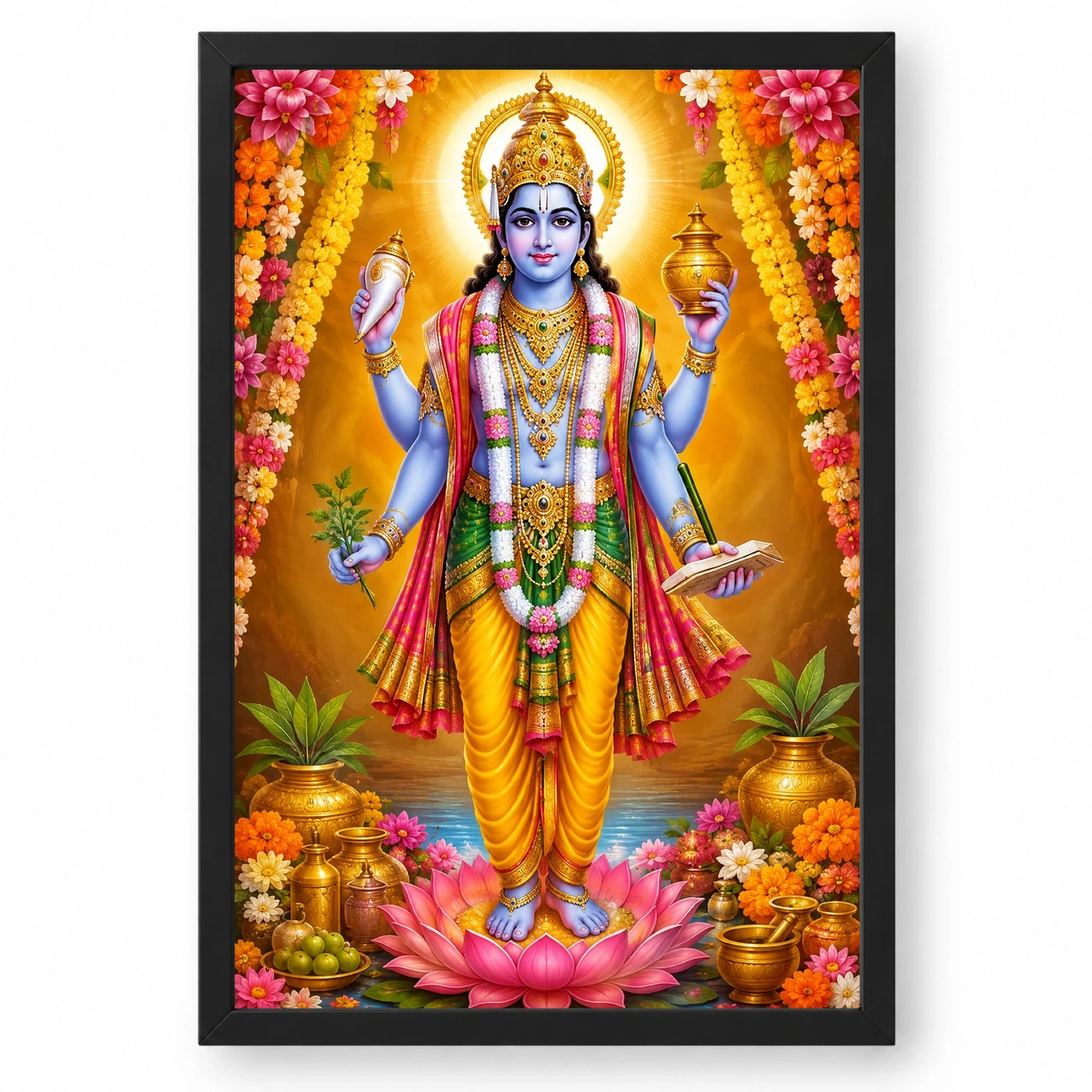 Dhanvantari Grand Festival Flower Decoration Photo Frame