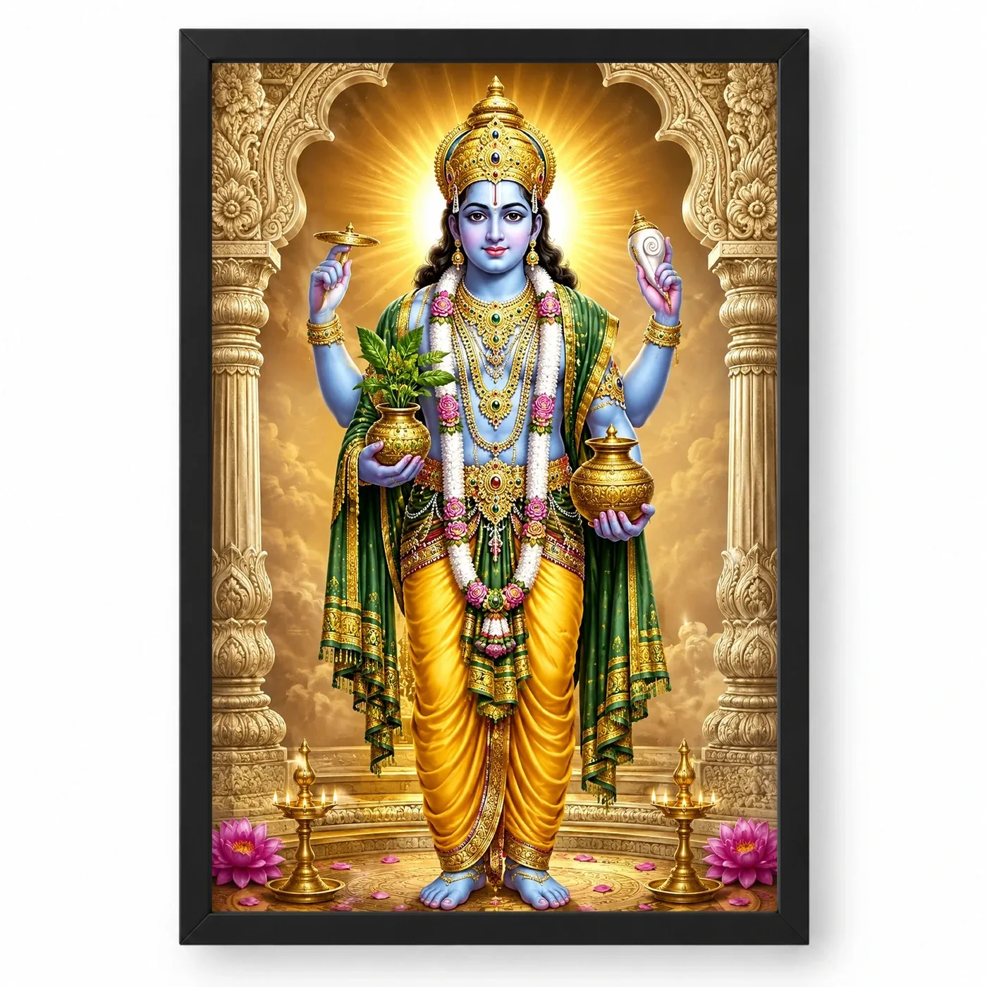 Dhanvantari Heritage Temple Architecture Backdrop Photo Frame