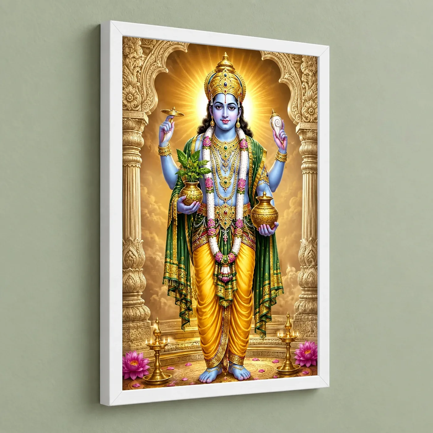 Dhanvantari Heritage Temple Architecture Backdrop Photo Frame, view 5