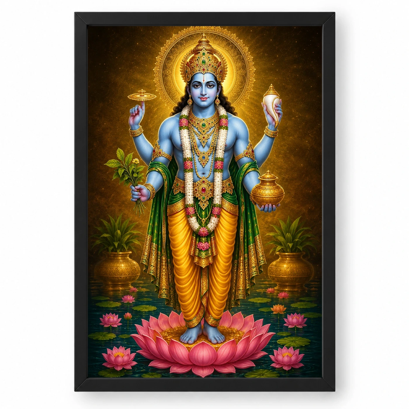 Dhanvantari Royal Jewel-Toned Portrait Photo Frame
