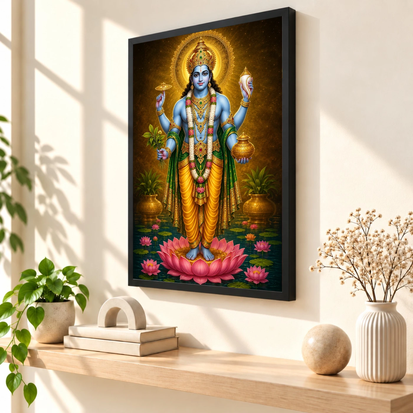Dhanvantari Royal Jewel-Toned Portrait Photo Frame, view 2