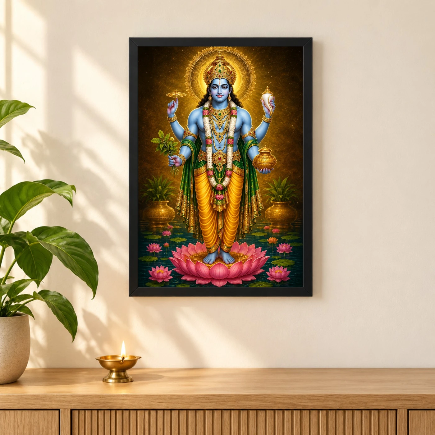 Dhanvantari Royal Jewel-Toned Portrait Photo Frame, view 3