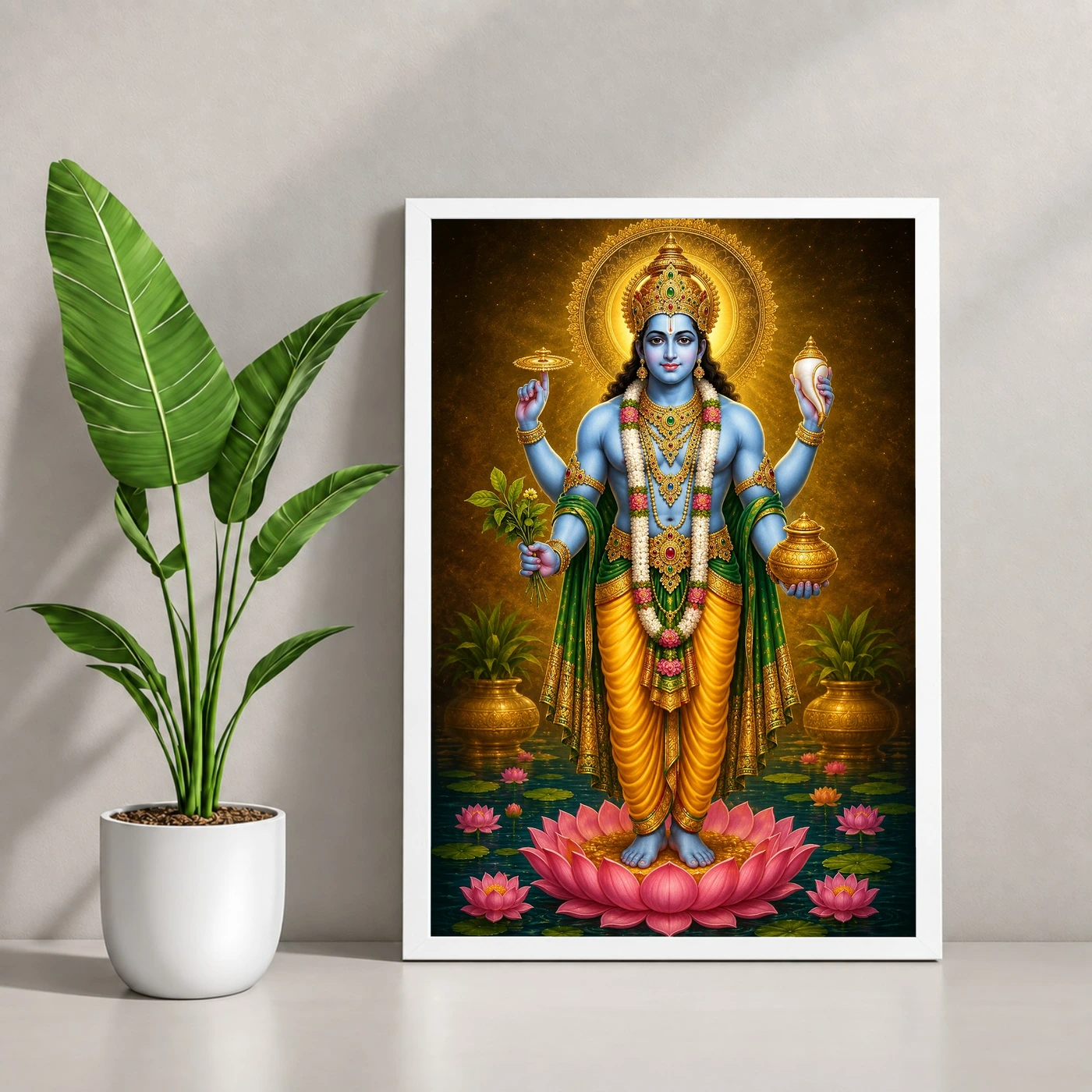 Dhanvantari Royal Jewel-Toned Portrait Photo Frame, view 4