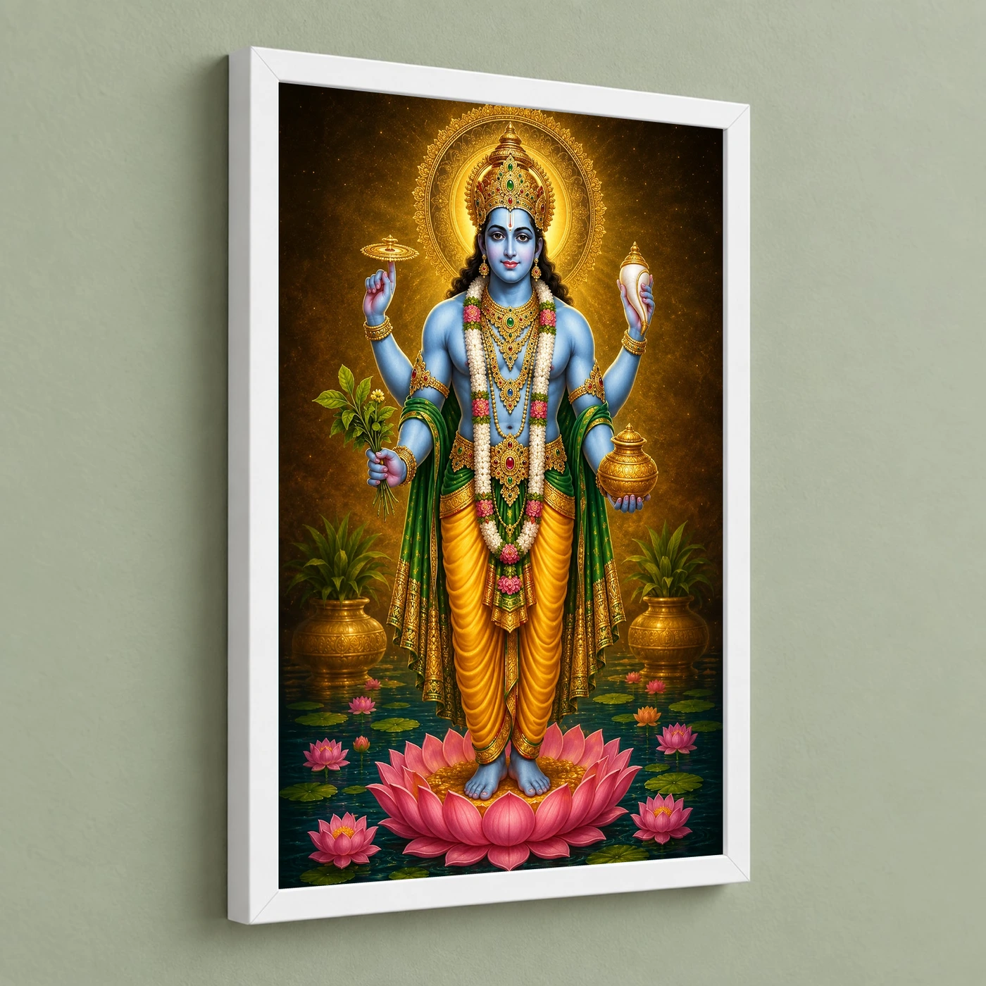 Dhanvantari Royal Jewel-Toned Portrait Photo Frame, view 5
