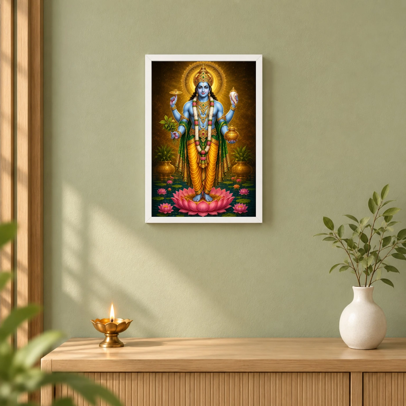 Dhanvantari Royal Jewel-Toned Portrait Photo Frame, view 6