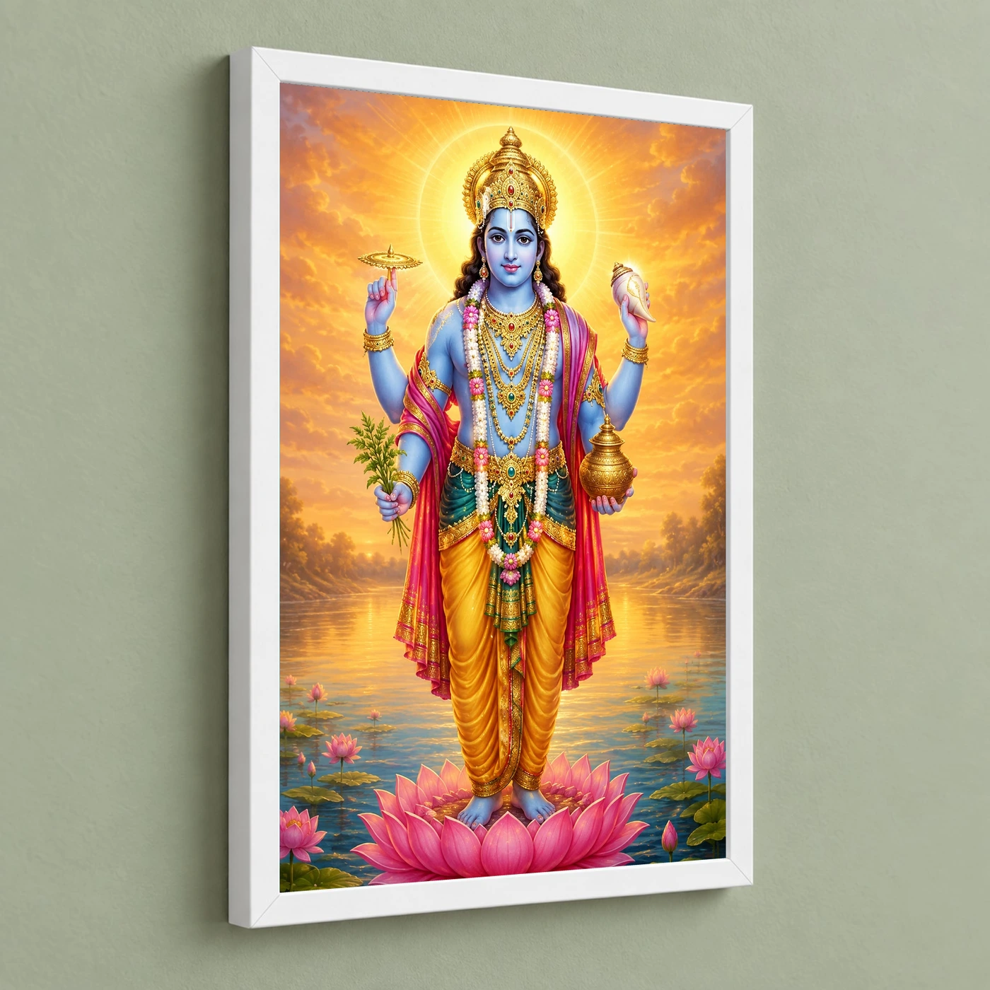Dhanvantari Serene Sunrise Blessing Photo Frame, view 5