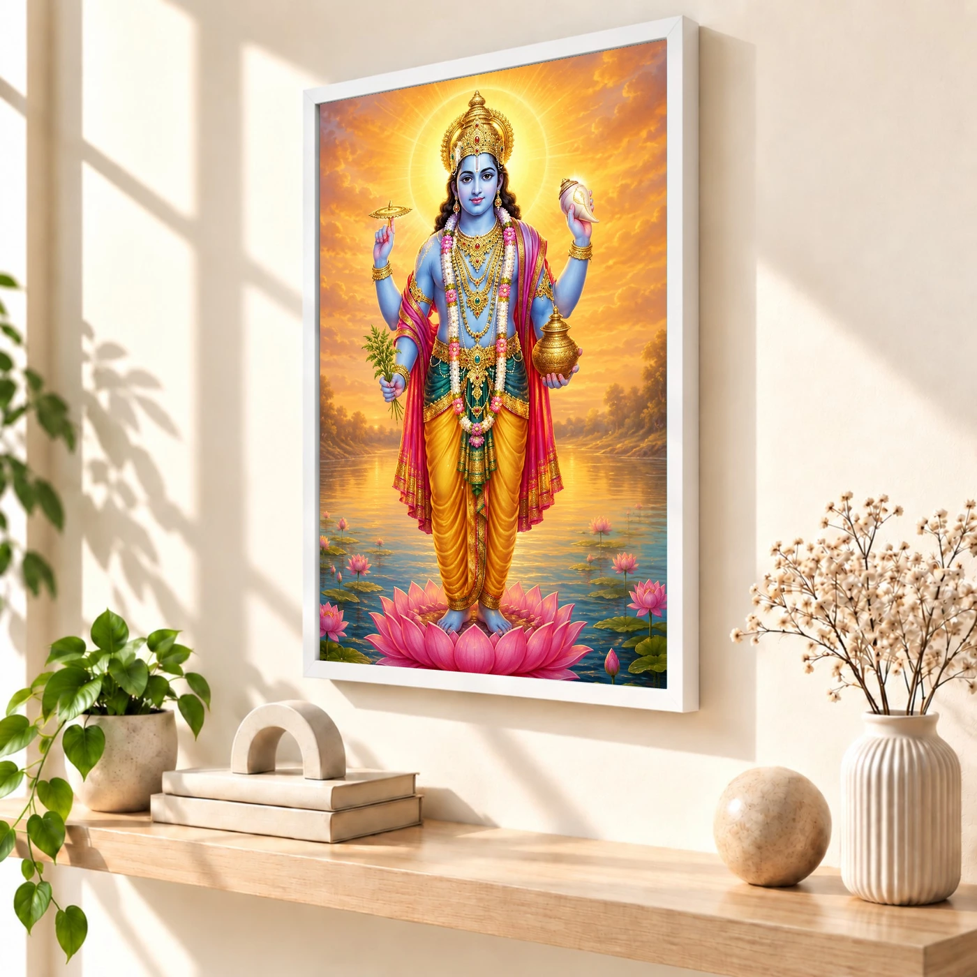 Dhanvantari Serene Sunrise Blessing Photo Frame, view 7