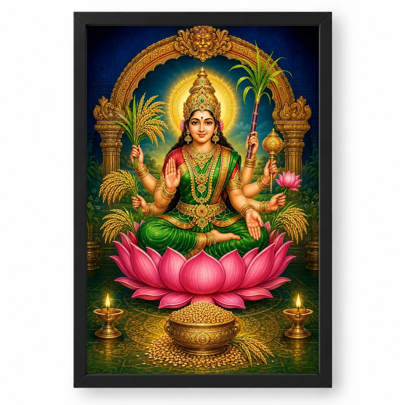 Dhanya Lakshmi — Goddess of Grain & Prosperity Frame