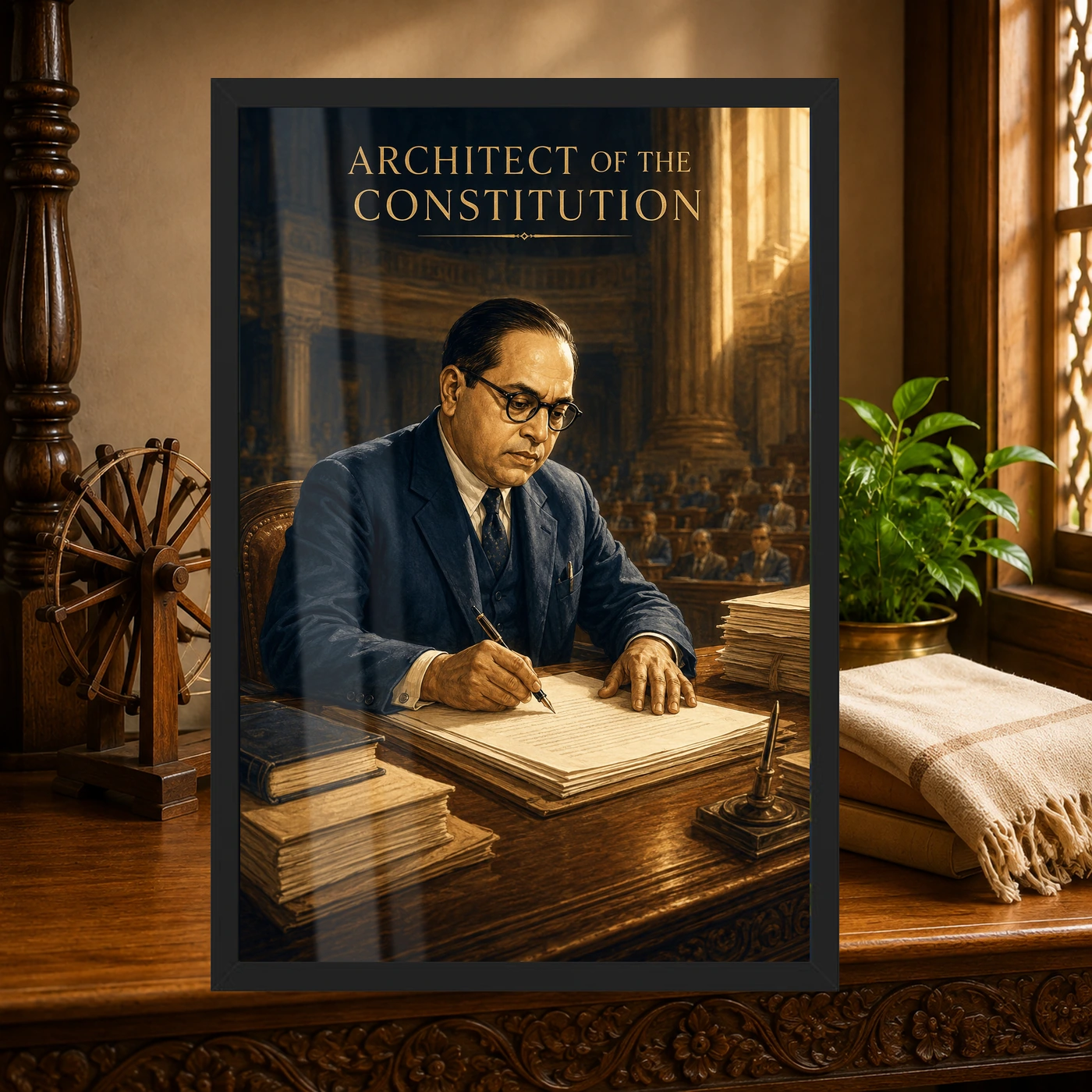 Dr. B. R. Ambedkar Architect of Constitution Photo Frame, view 4