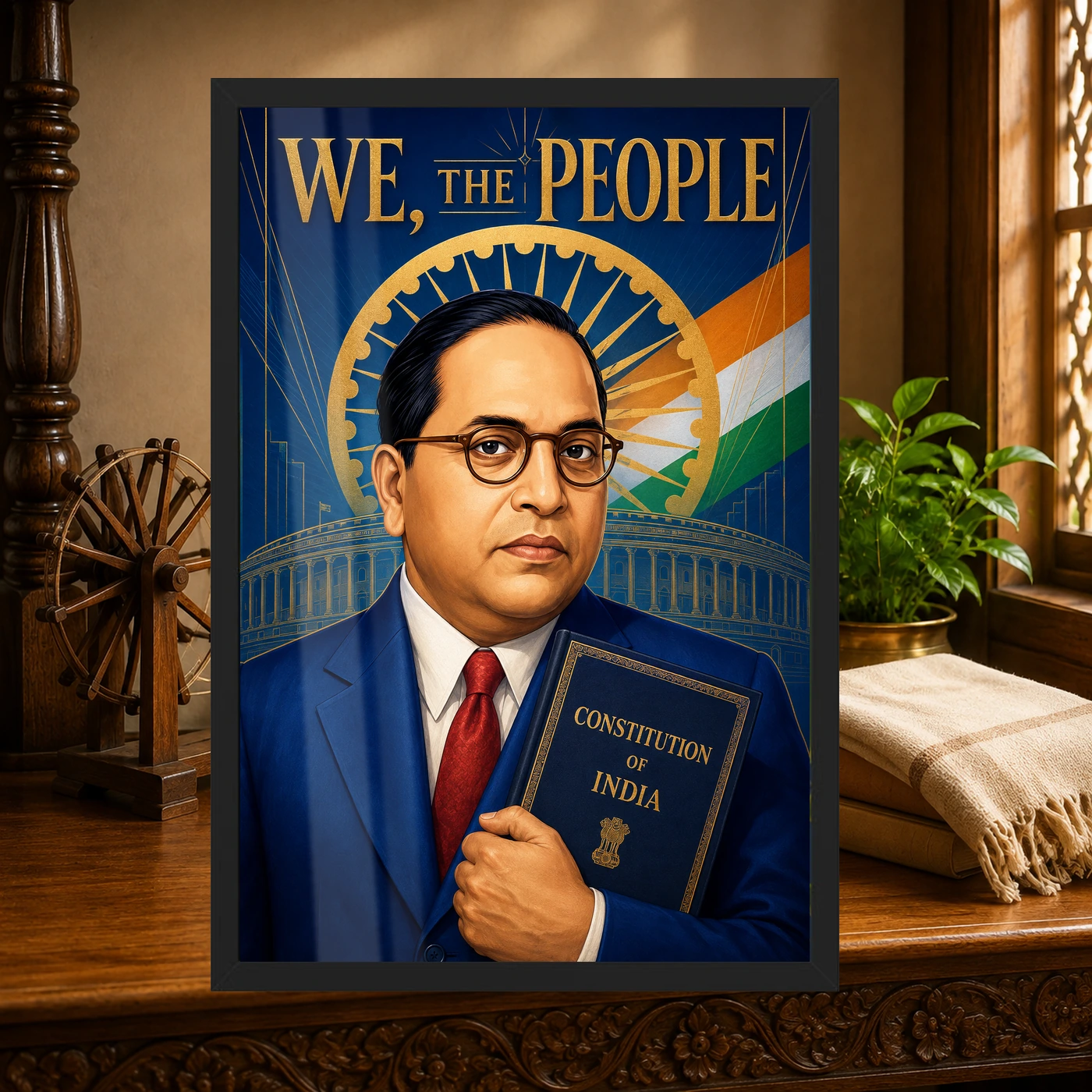 Dr. B. R. Ambedkar Constitution Portrait Photo Frame, view 4