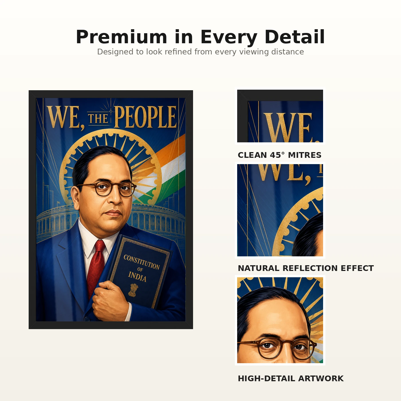 Dr. B. R. Ambedkar Constitution Portrait Photo Frame, view 9