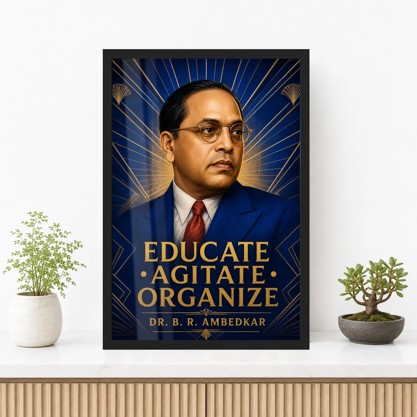 Dr. B. R. Ambedkar Educate Agitate Organize Photo Frame, view 3