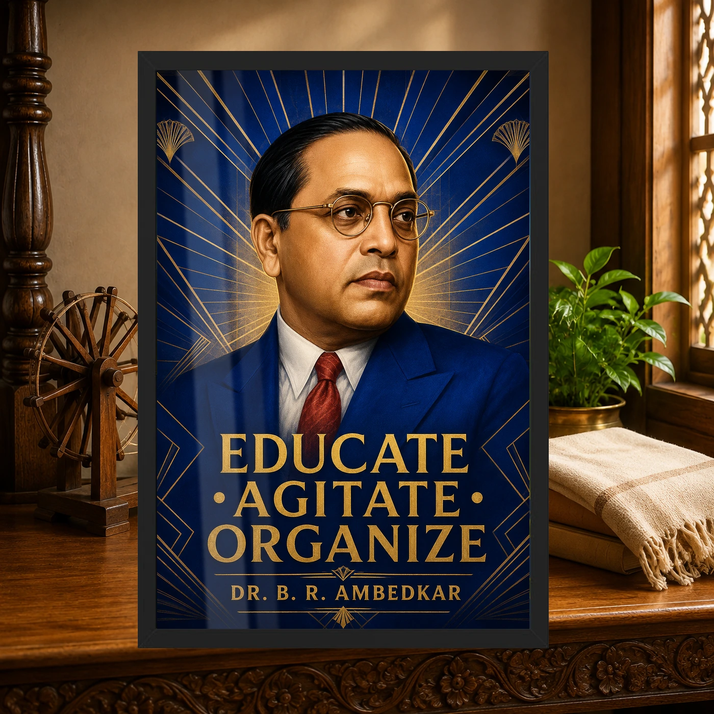 Dr. B. R. Ambedkar Educate Agitate Organize Photo Frame, view 4