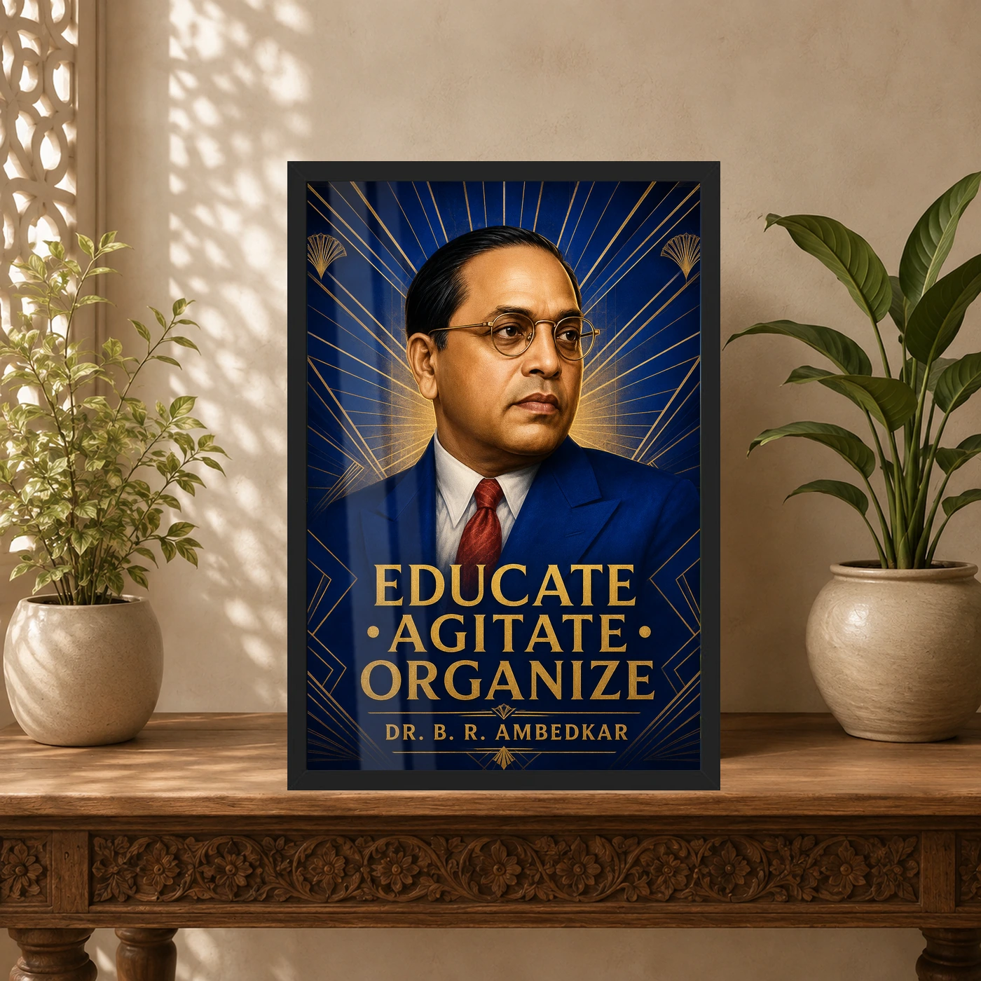 Dr. B. R. Ambedkar Educate Agitate Organize Photo Frame, view 5