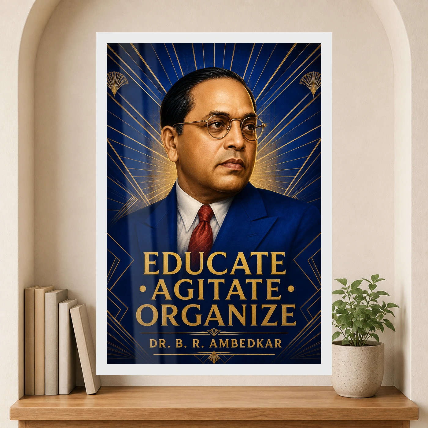Dr. B. R. Ambedkar Educate Agitate Organize Photo Frame, view 6