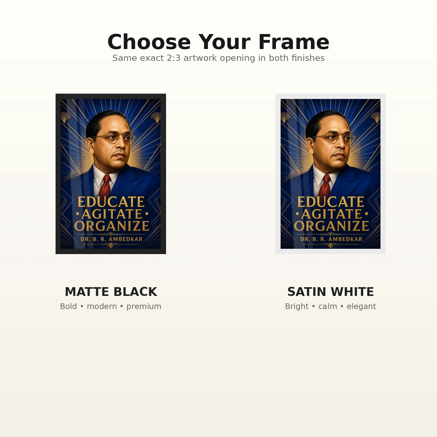 Dr. B. R. Ambedkar Educate Agitate Organize Photo Frame, view 7