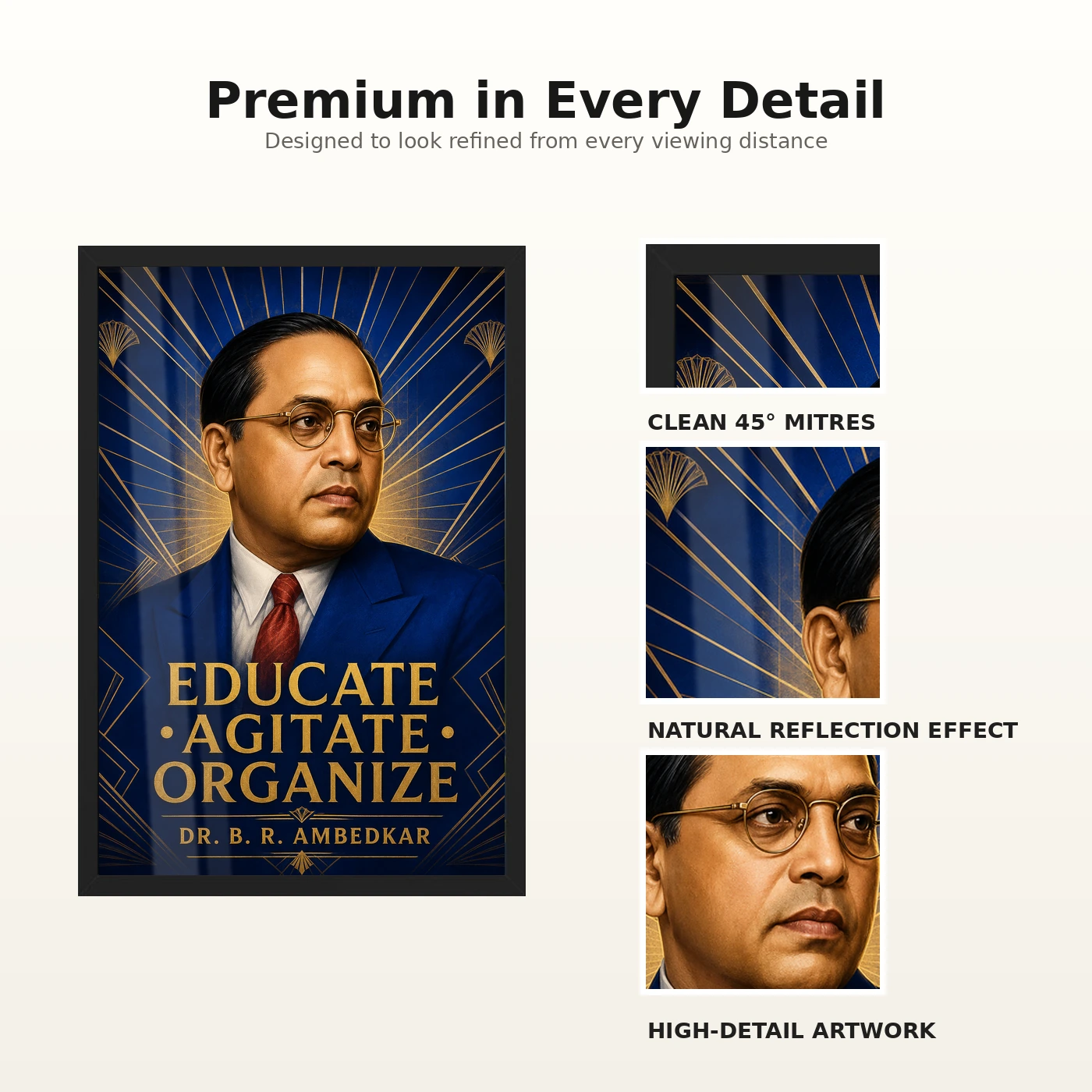 Dr. B. R. Ambedkar Educate Agitate Organize Photo Frame, view 9